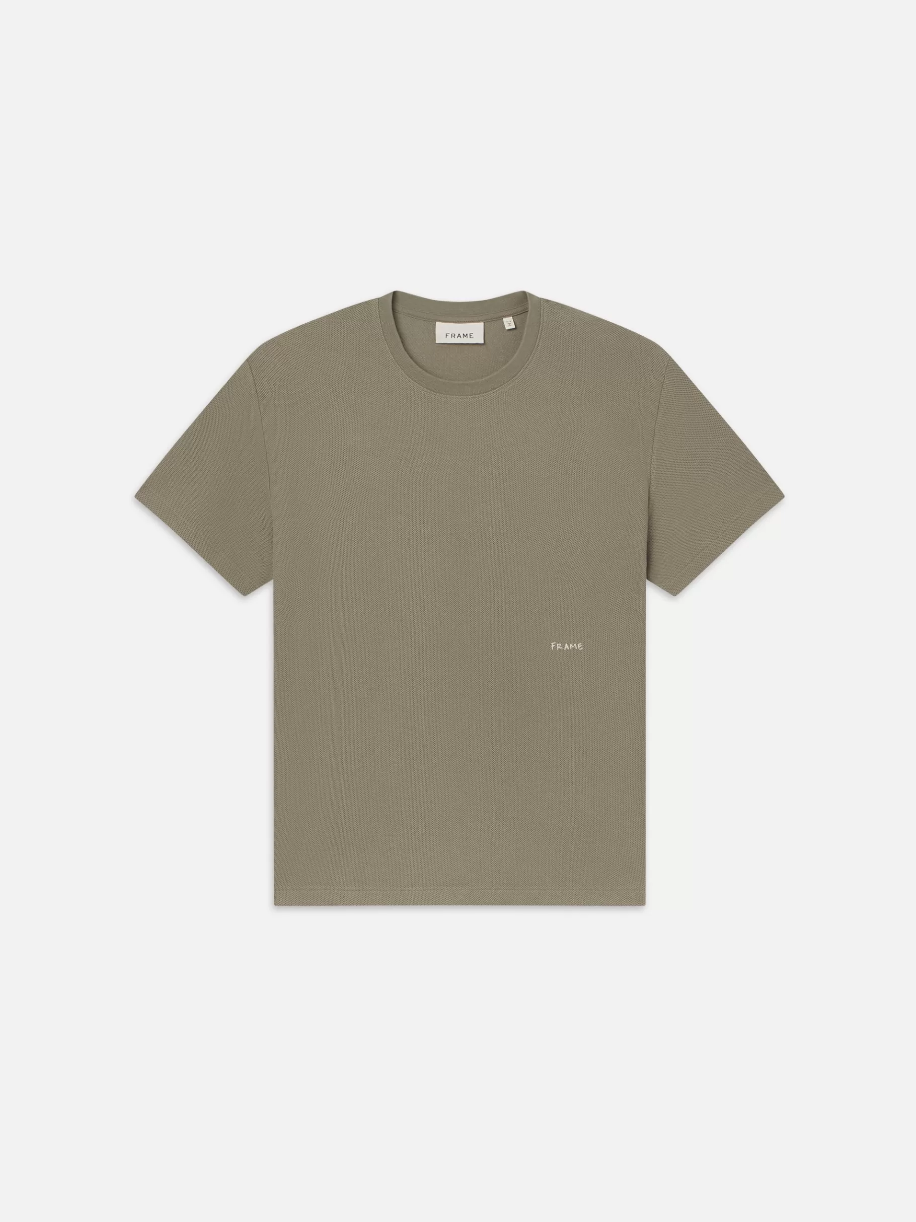 Tees & Polos*FRAME Jacquard Relaxed Tee in Dry Sage Drysage