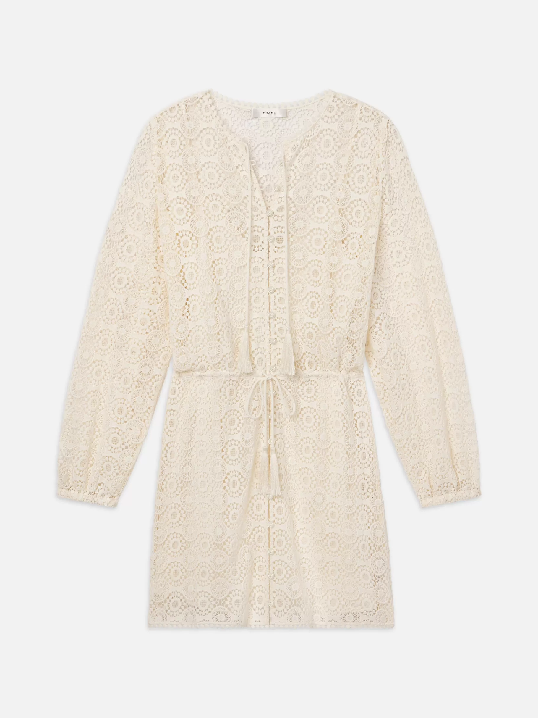 Dresses & Jumpsuits*FRAME Lace Tassel Dress in Cream