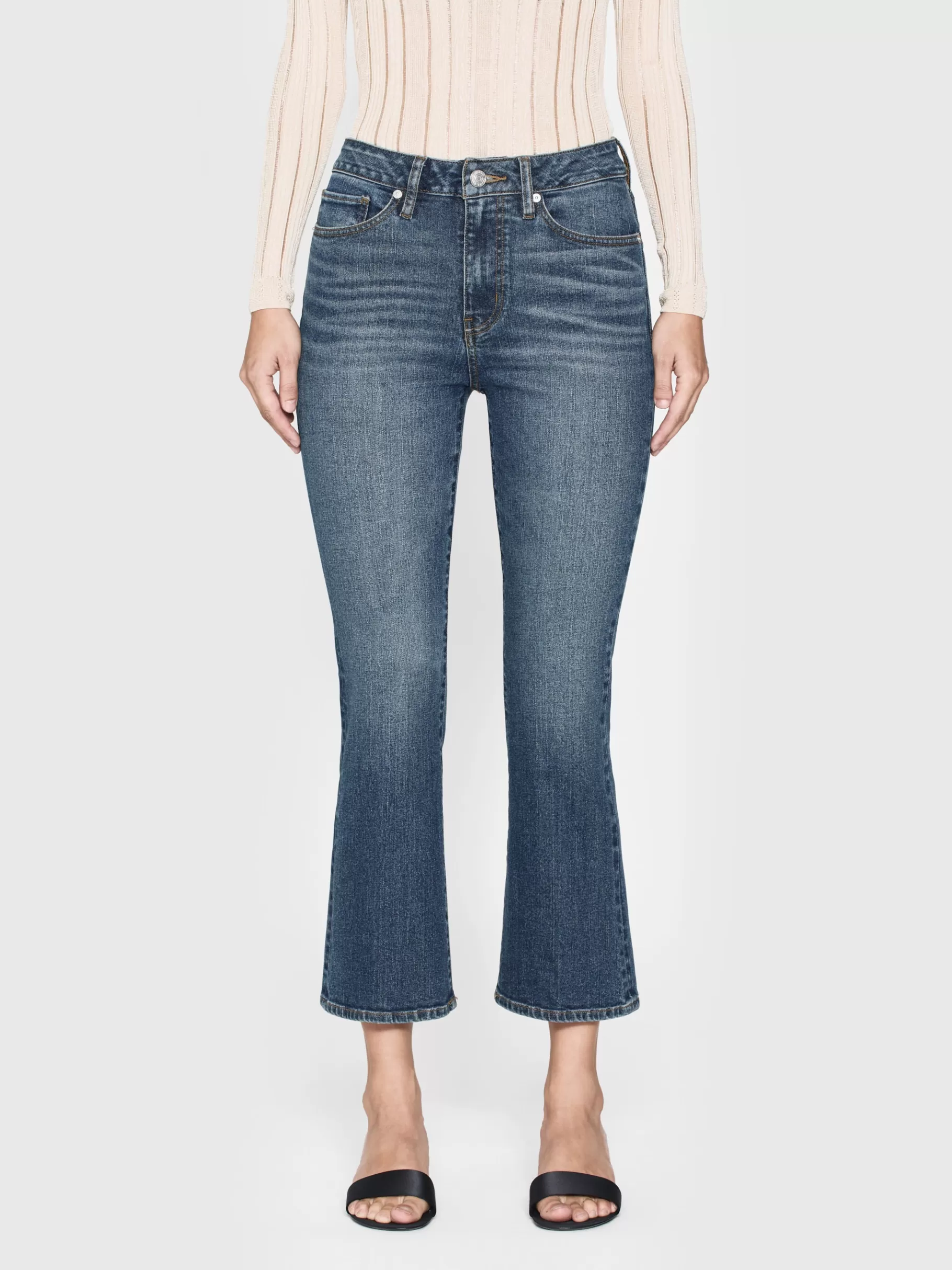 Bootcut*FRAME Le Crop Mini Boot in Kinmount