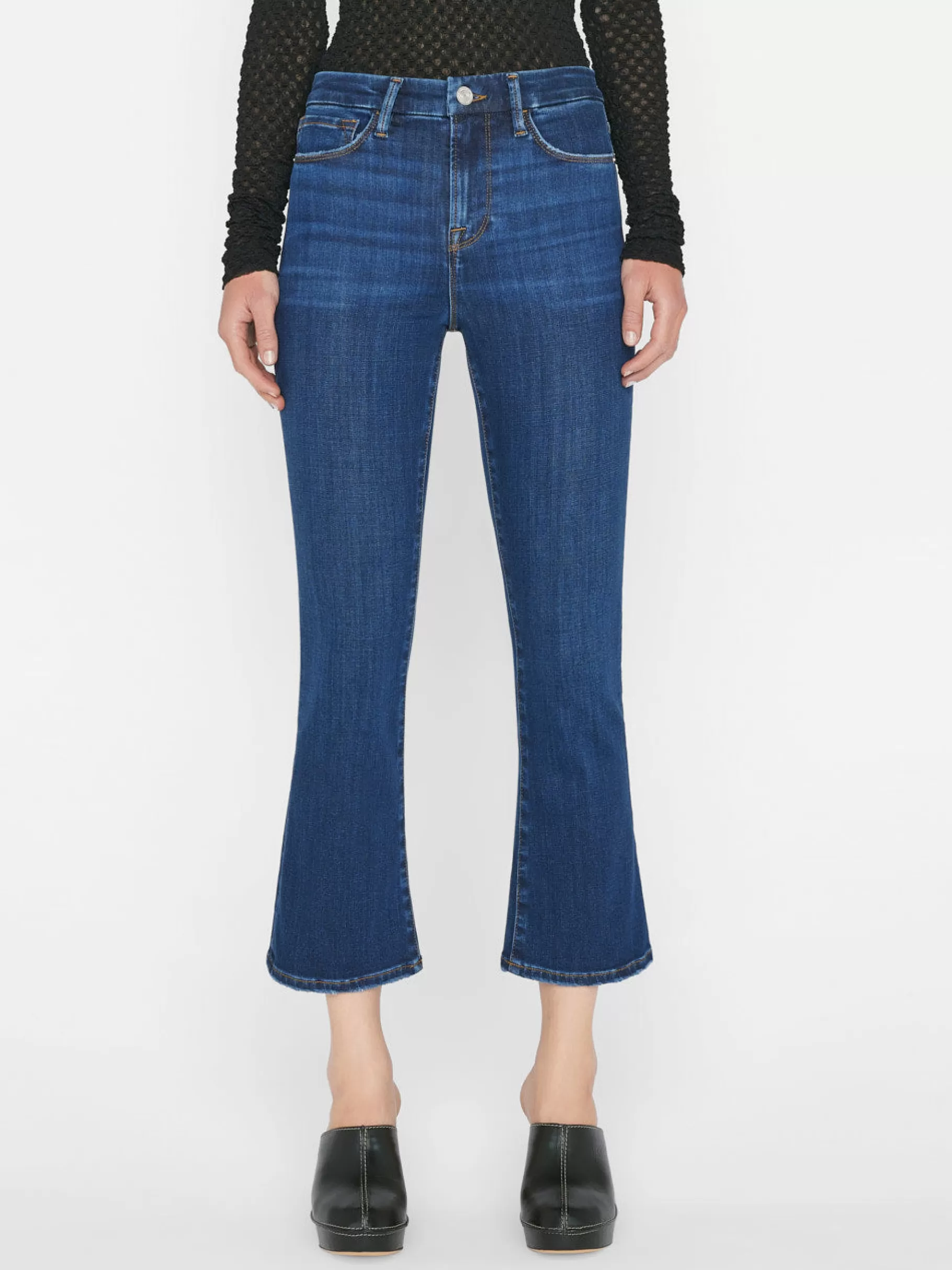 Bootcut*FRAME Le Crop Mini Boot in Majesty