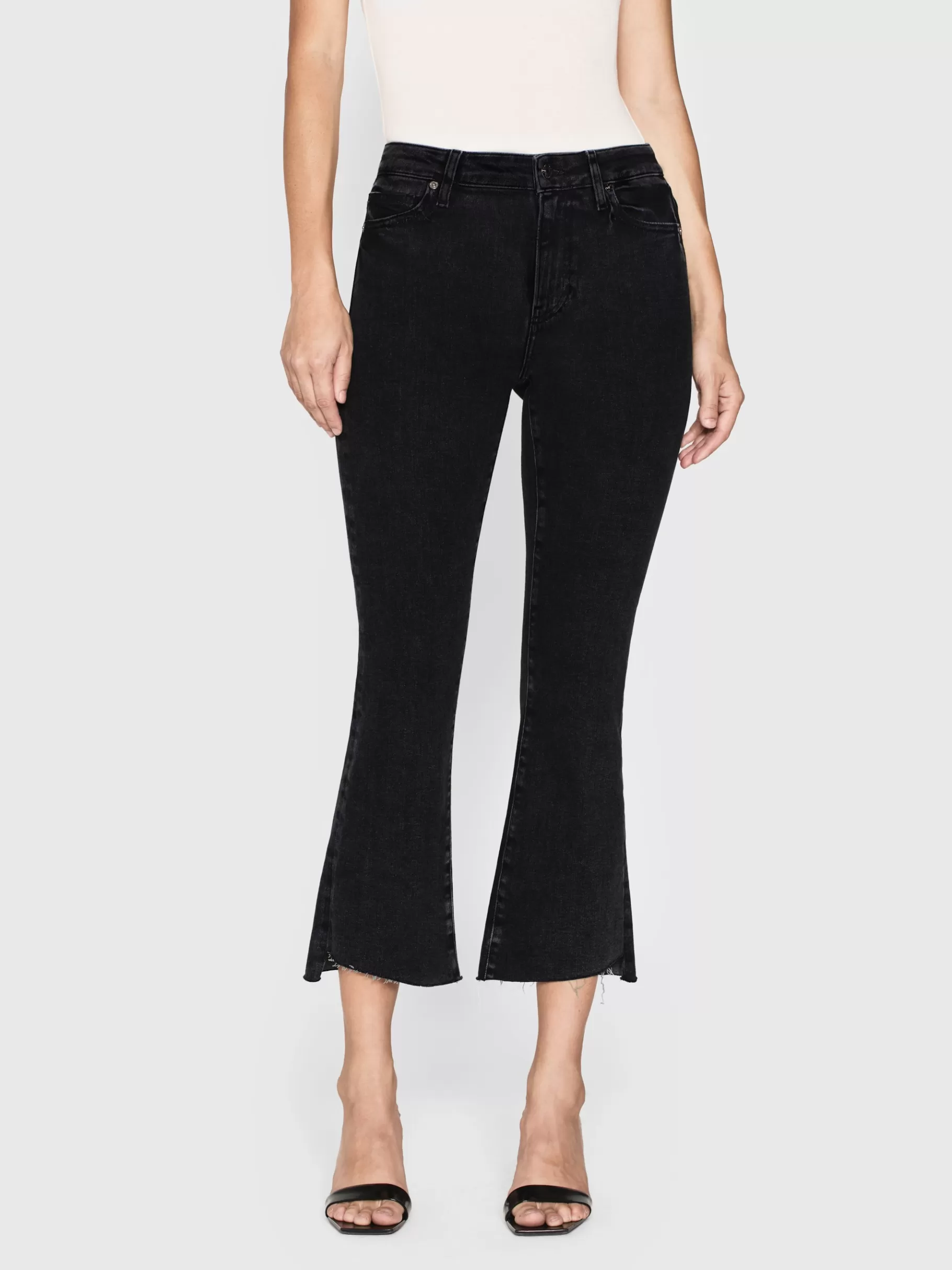 Bootcut*FRAME Le Crop Mini Boot in Radio Cascade Hem Radiocascadehem