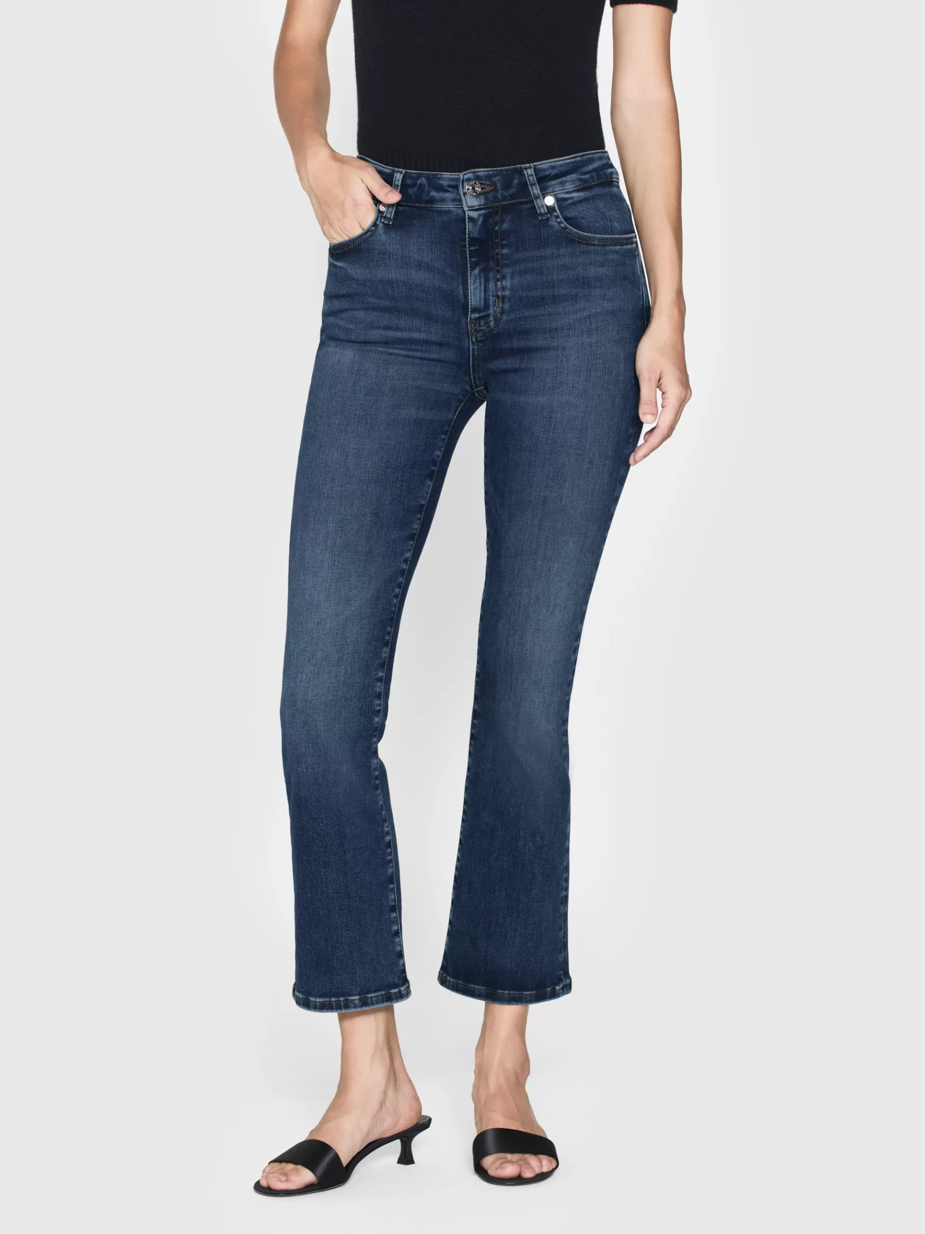 Bootcut*FRAME Le Crop Mini Boot in Skywalk