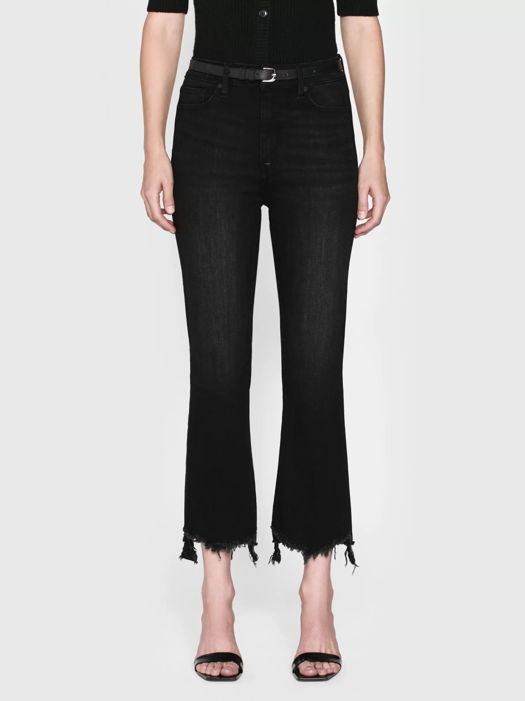 Bootcut*FRAME Le Crop Mini Boot in Tilt Stiletto Hem Tiltstilettohem