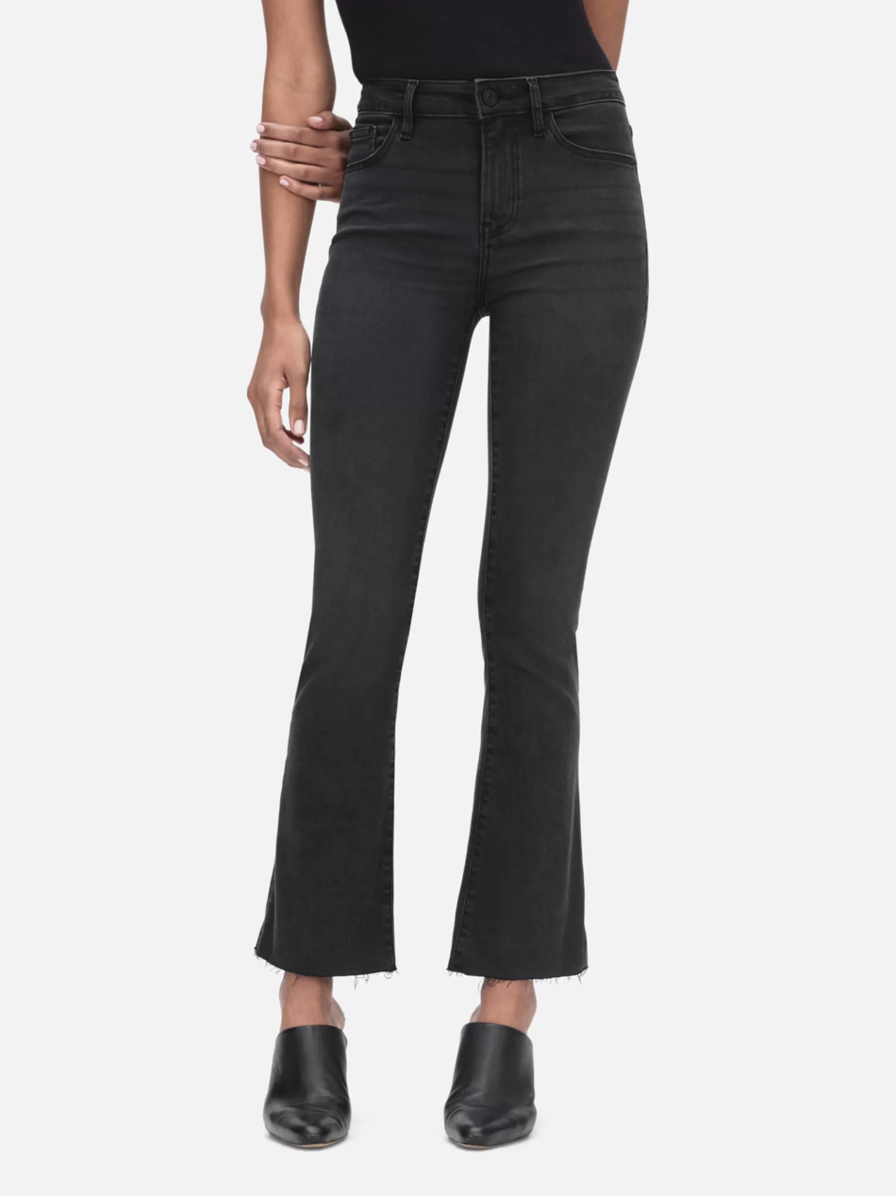 Bootcut*FRAME Le Crop Mini Boot Raw Edge in Kerry