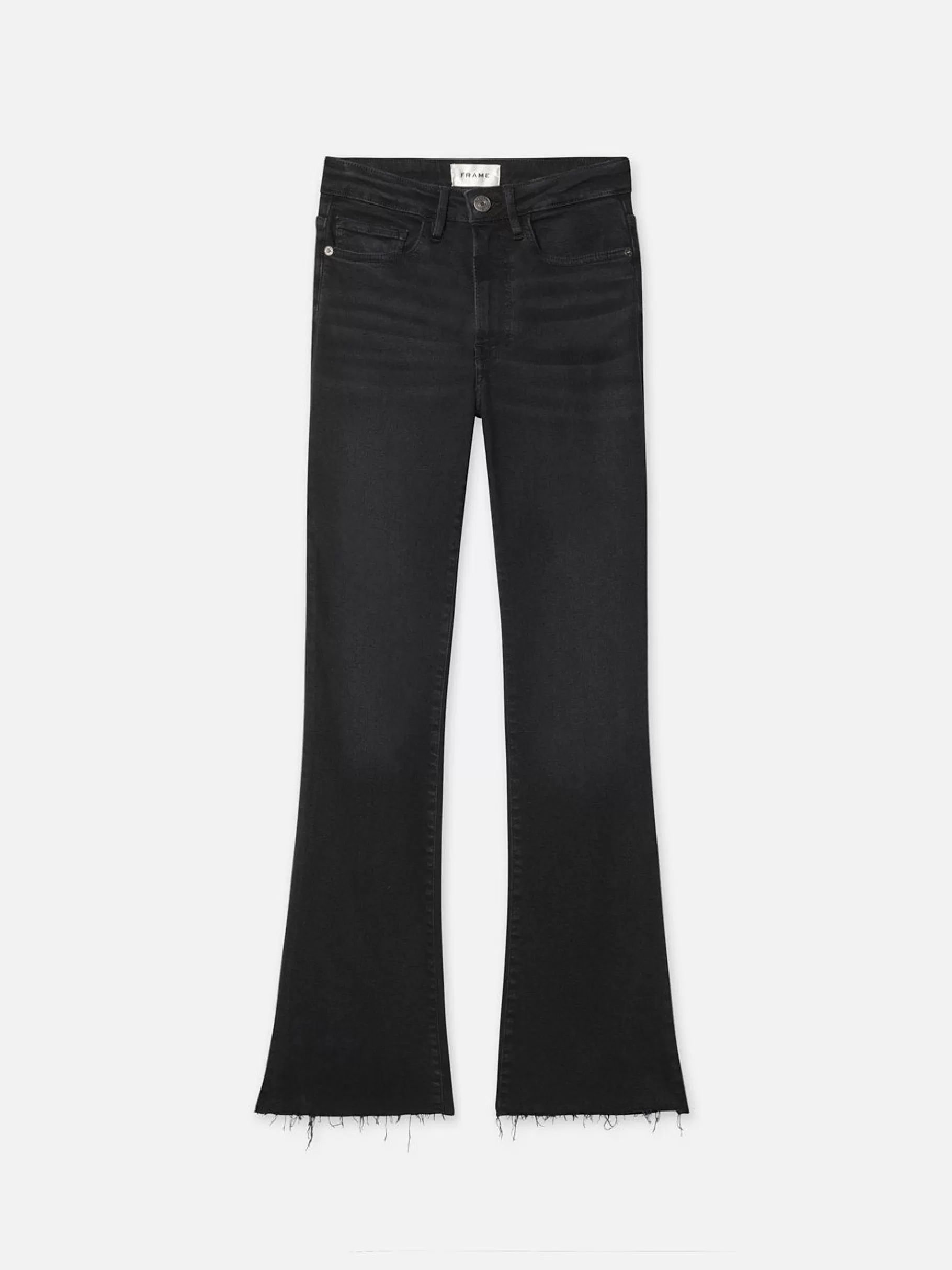 Bootcut*FRAME Le Crop Mini Boot Raw Fray in Blackthorn
