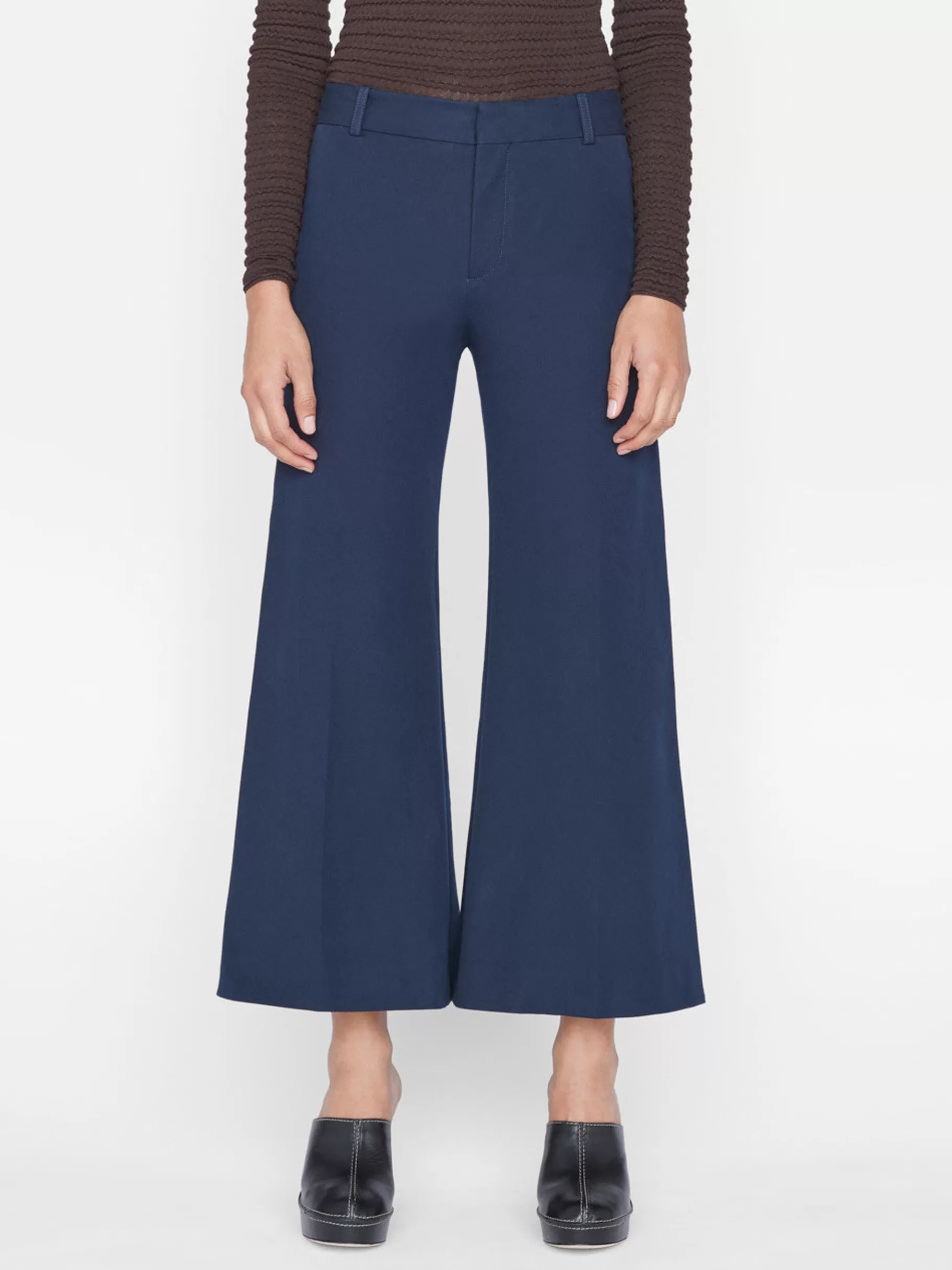 Pants*FRAME Le Crop Palazzo Trouser in Navy