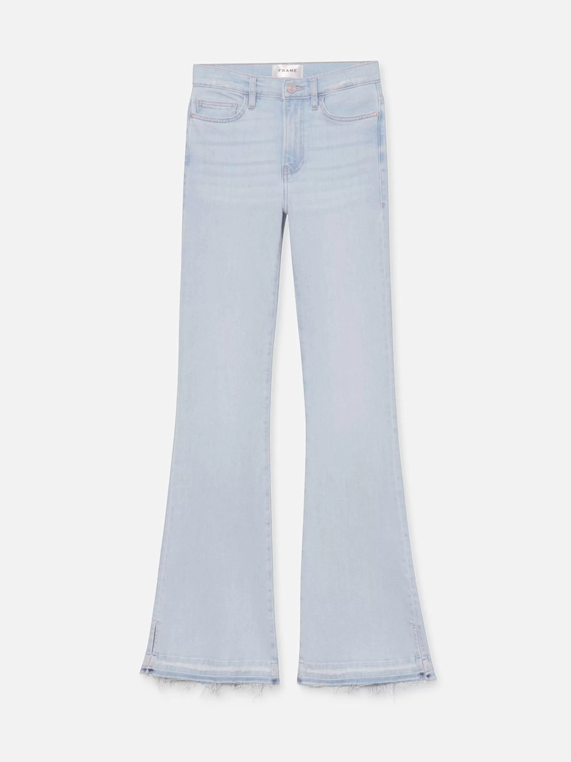 Flare*FRAME Le Easy Flare Released Fray Side Slit in Clarity