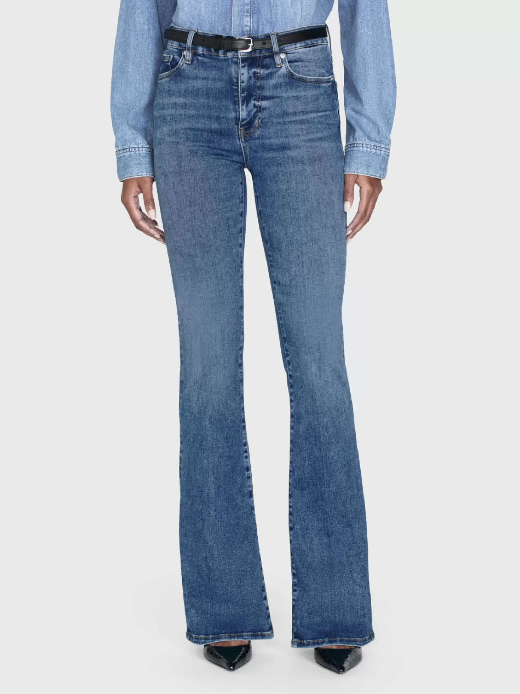 Flare | Long*FRAME Le High Flare in Mermaid