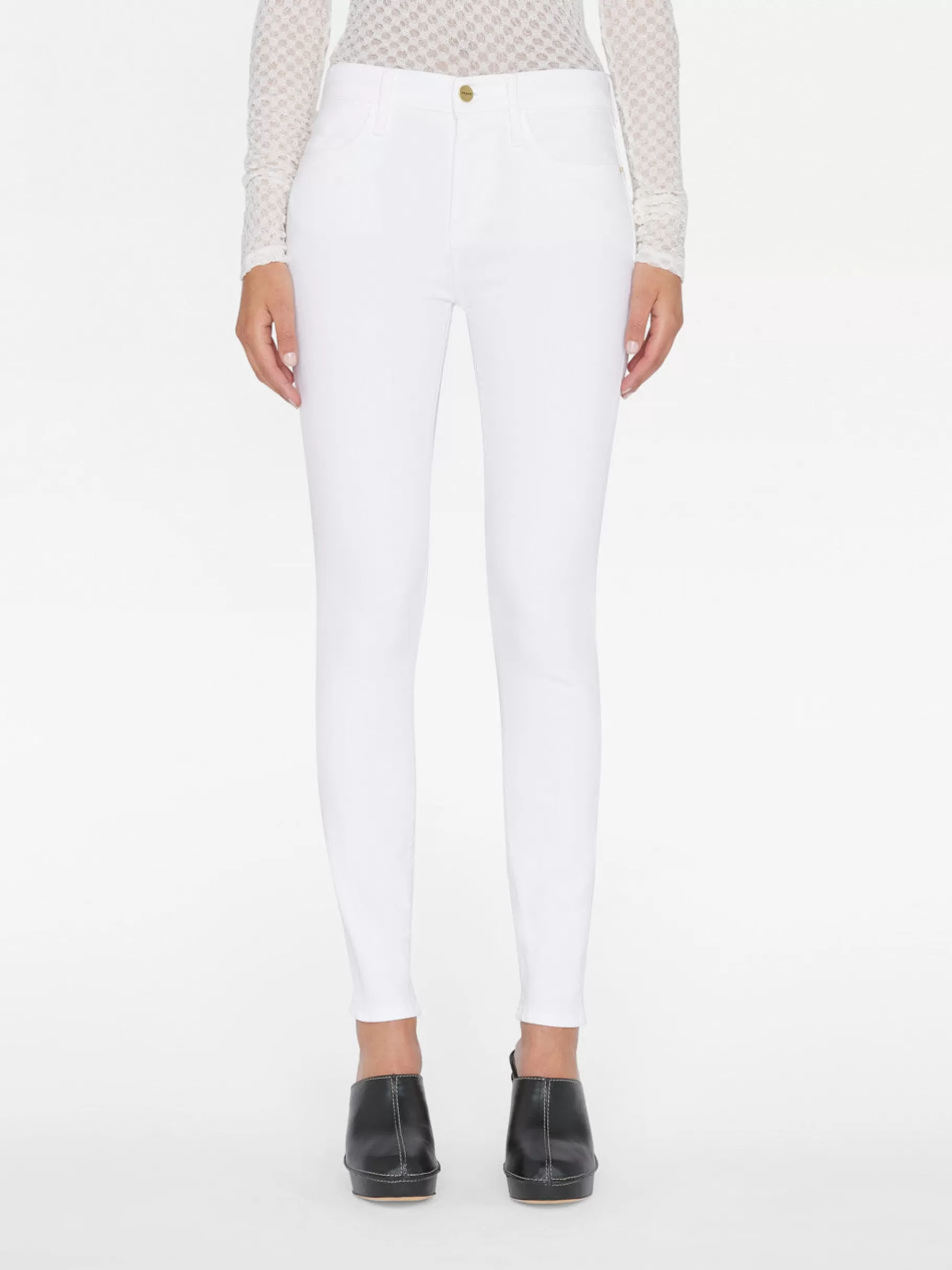 Skinny*FRAME Le High Skinny in Blanc