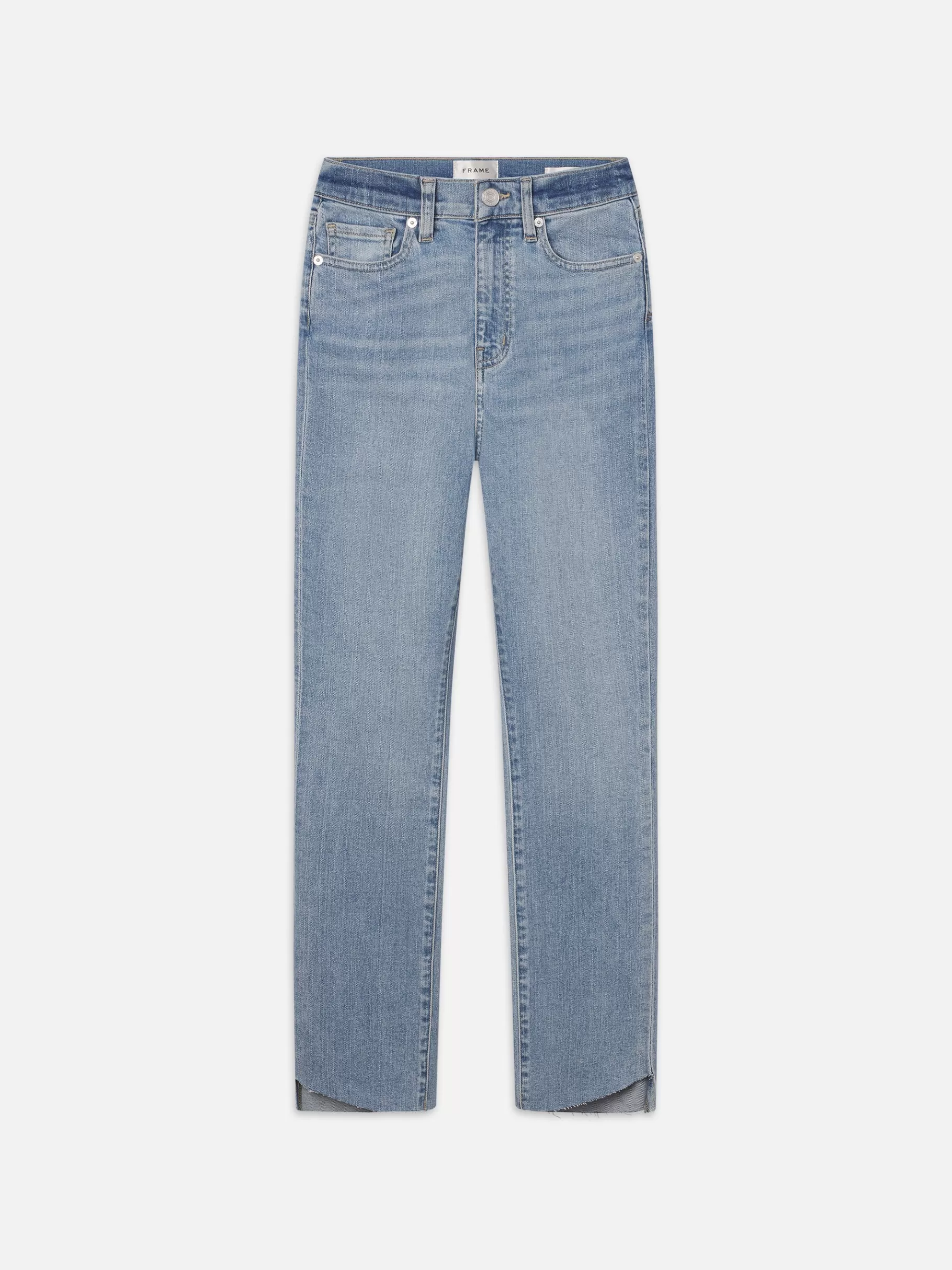 Straight*FRAME Le High Straight Cascade Hem in Blue Springs Bluesprings