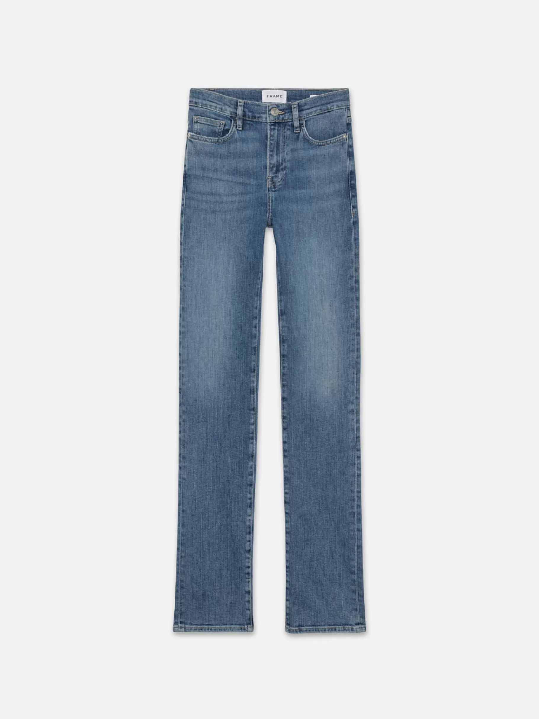 Straight*FRAME Le High Straight Long in Daphne Blue Daphneblue