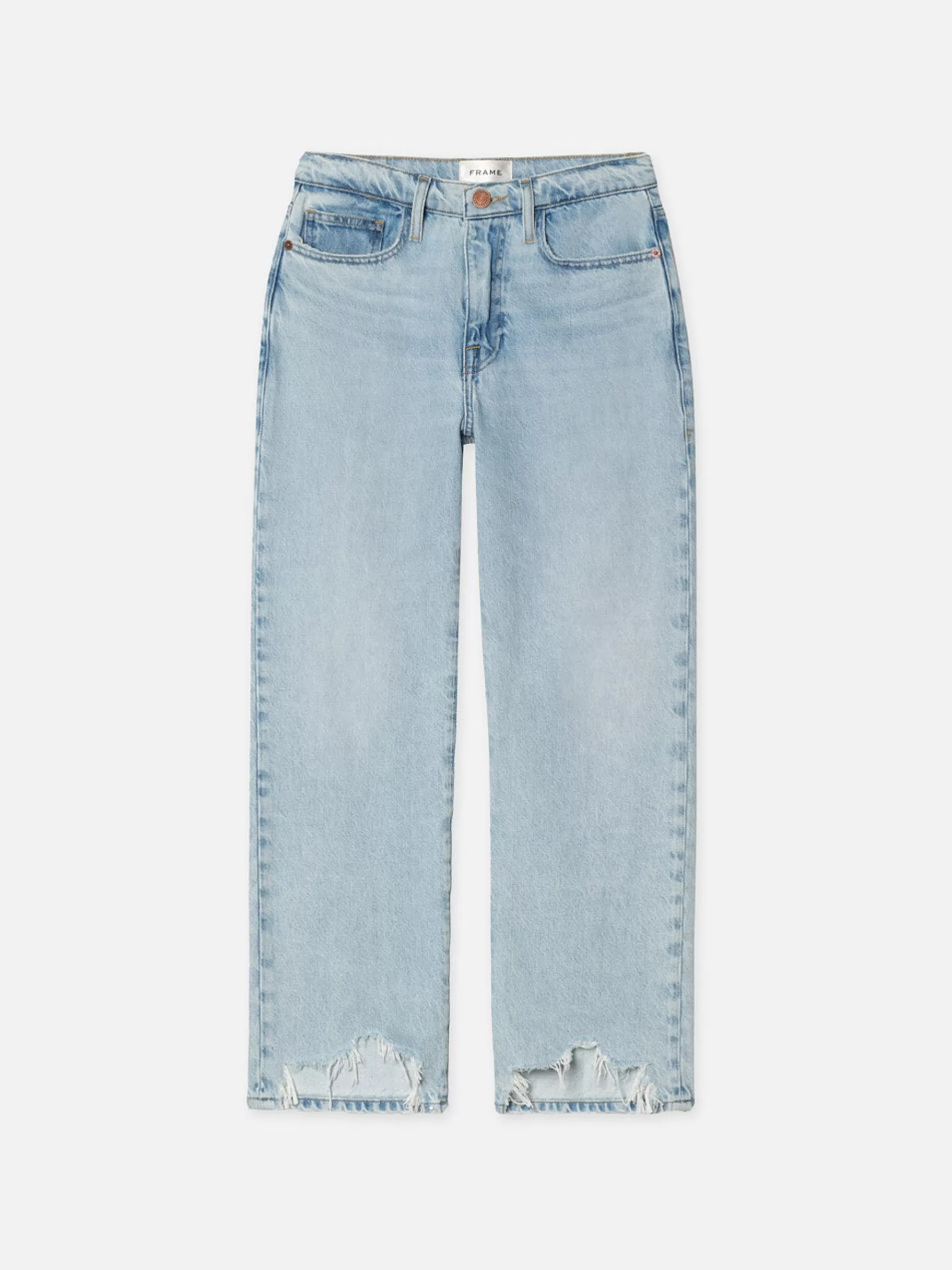 Straight*FRAME Le Jane Crop Bite Hem in Fizz Indigo Fizzindigo