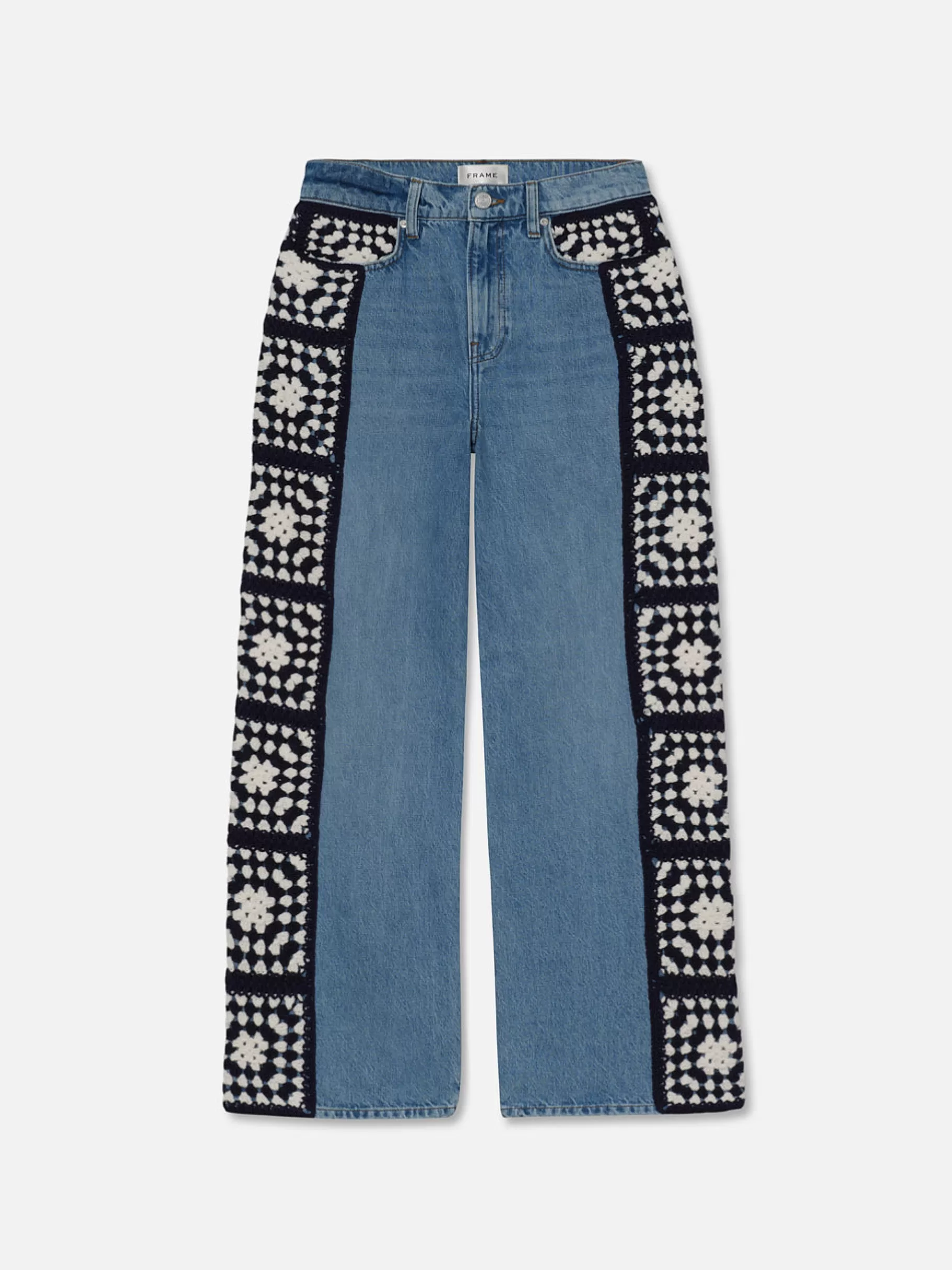 Straight*FRAME Le Jane Crop Crochet in Baines Clean Bainesclean