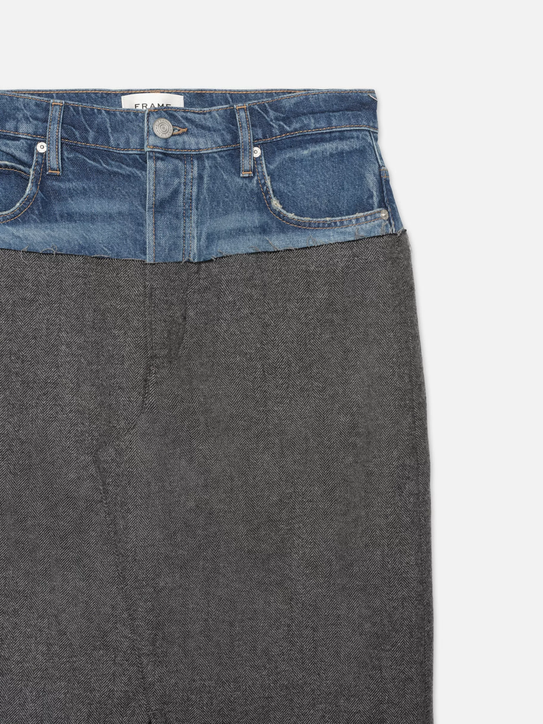Skirts & Shorts*FRAME Le Mix Midaxi Skirt in Malibu Herringbone Malibu/herringbone