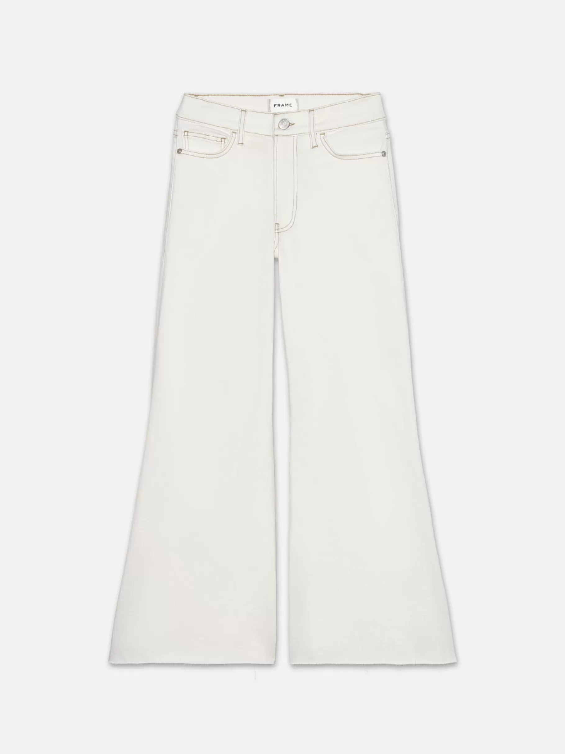 Wide Leg*FRAME Le Palazzo Crop in Au Natural Clean Aunaturalclean