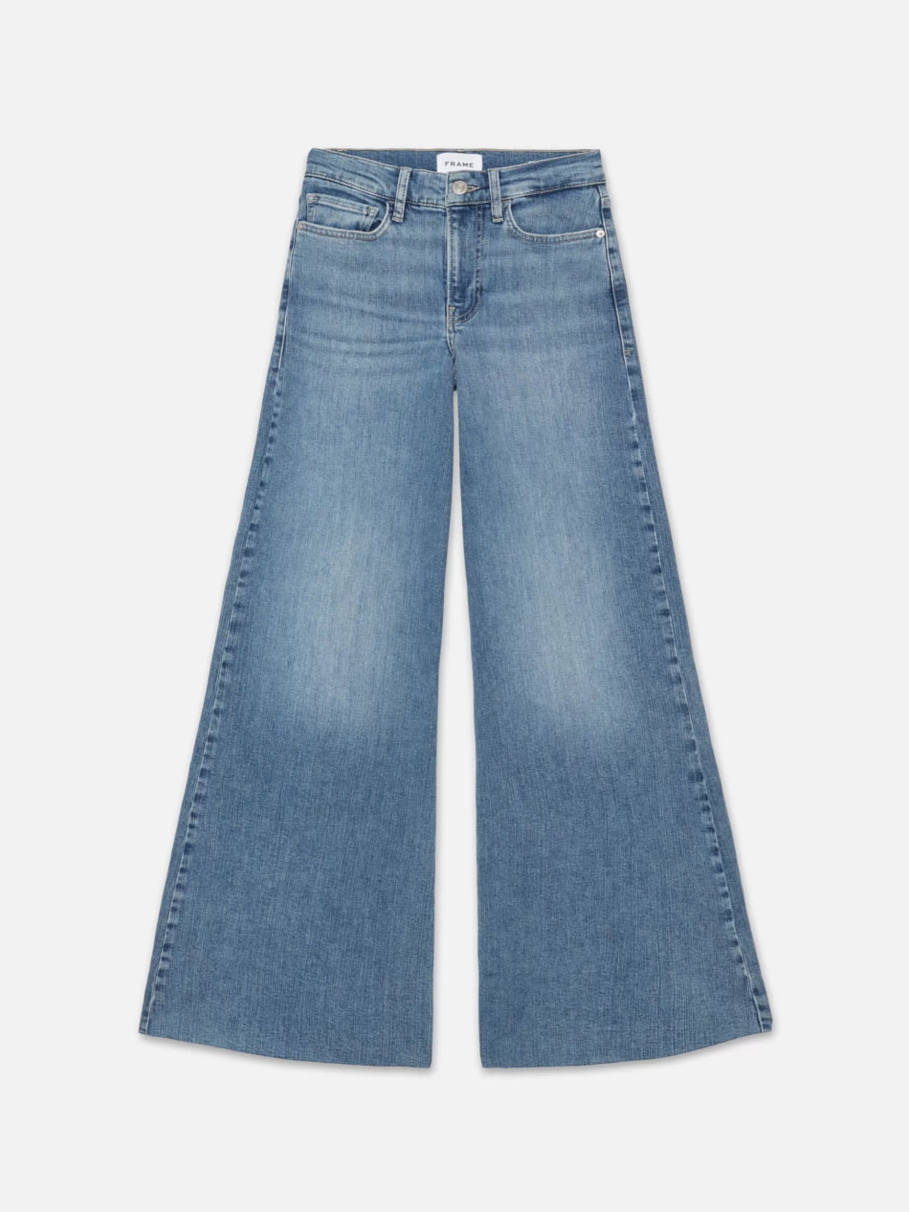 Wide Leg*FRAME Le Palazzo Crop in Daphne Blue Daphneblue