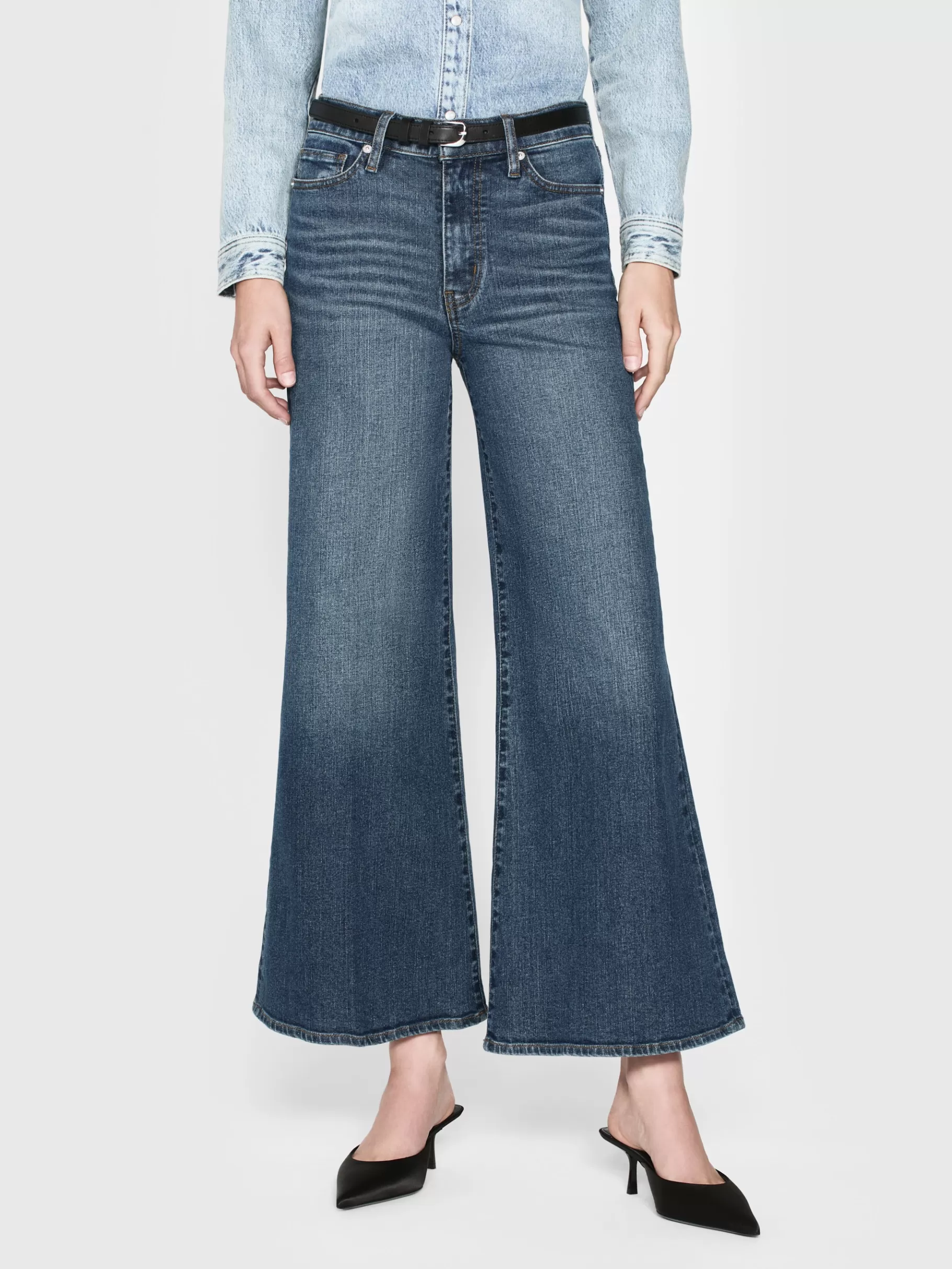 Wide Leg*FRAME Le Palazzo Crop in Kinmount