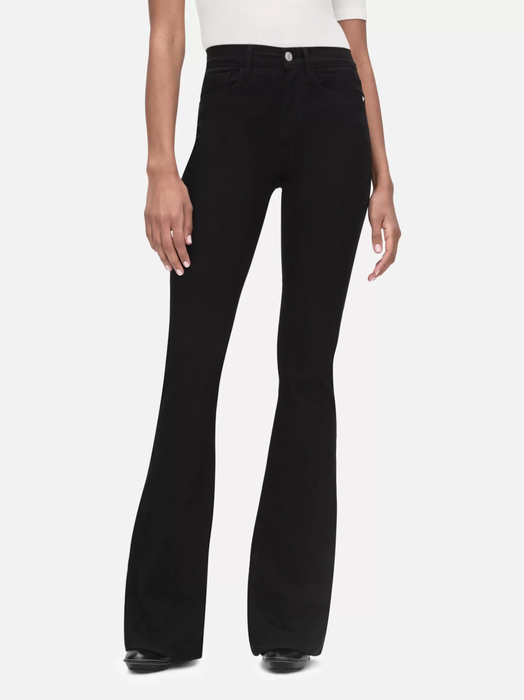 Flare | Petite*FRAME Le Pixie High Flare in Film Noir Filmnoir