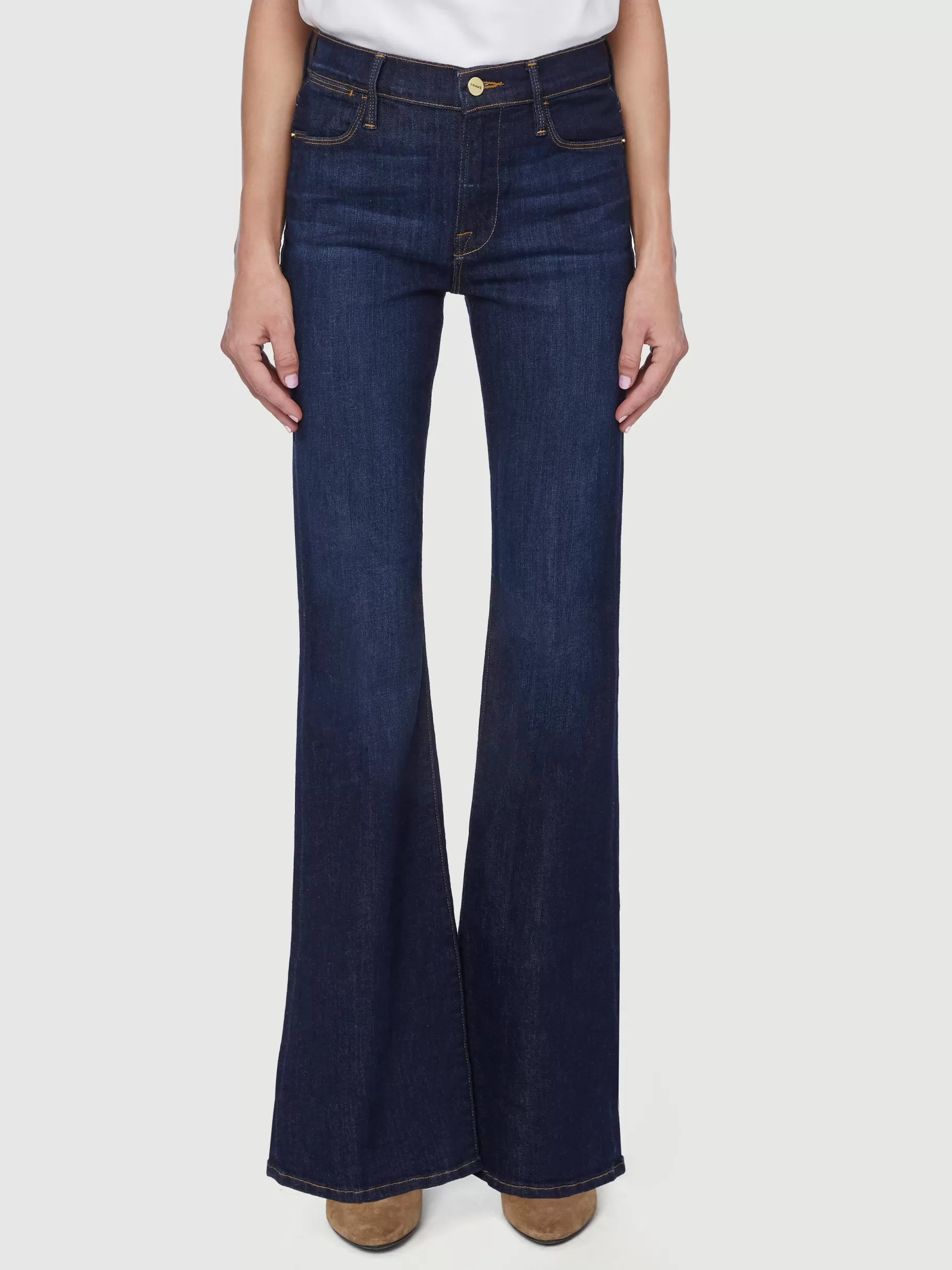 Flare | Petite*FRAME Le Pixie High Flare in Sutherland