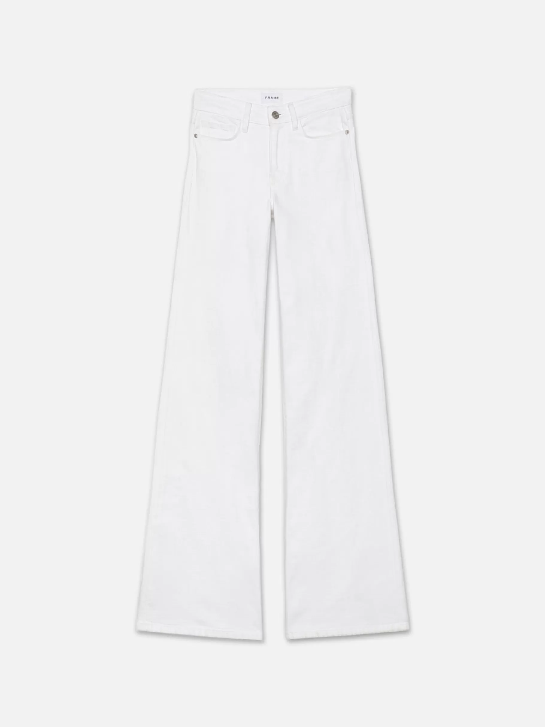 Wide Leg*FRAME Le Slim Palazzo in White