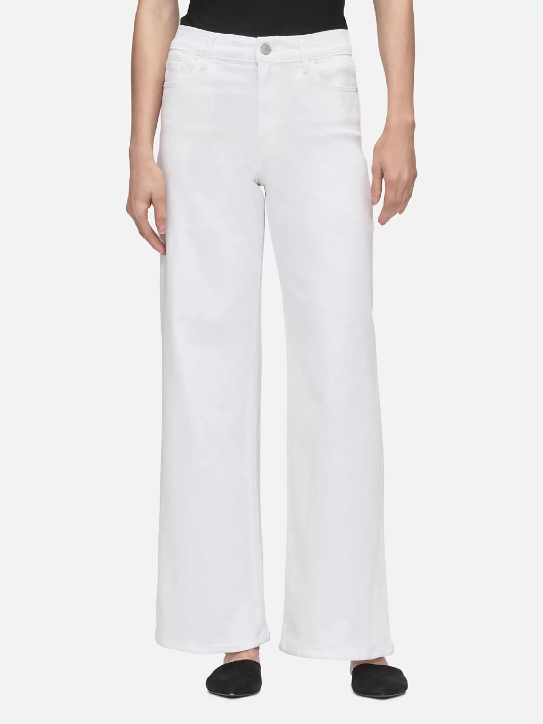 Wide Leg*FRAME Le Slim Palazzo in White