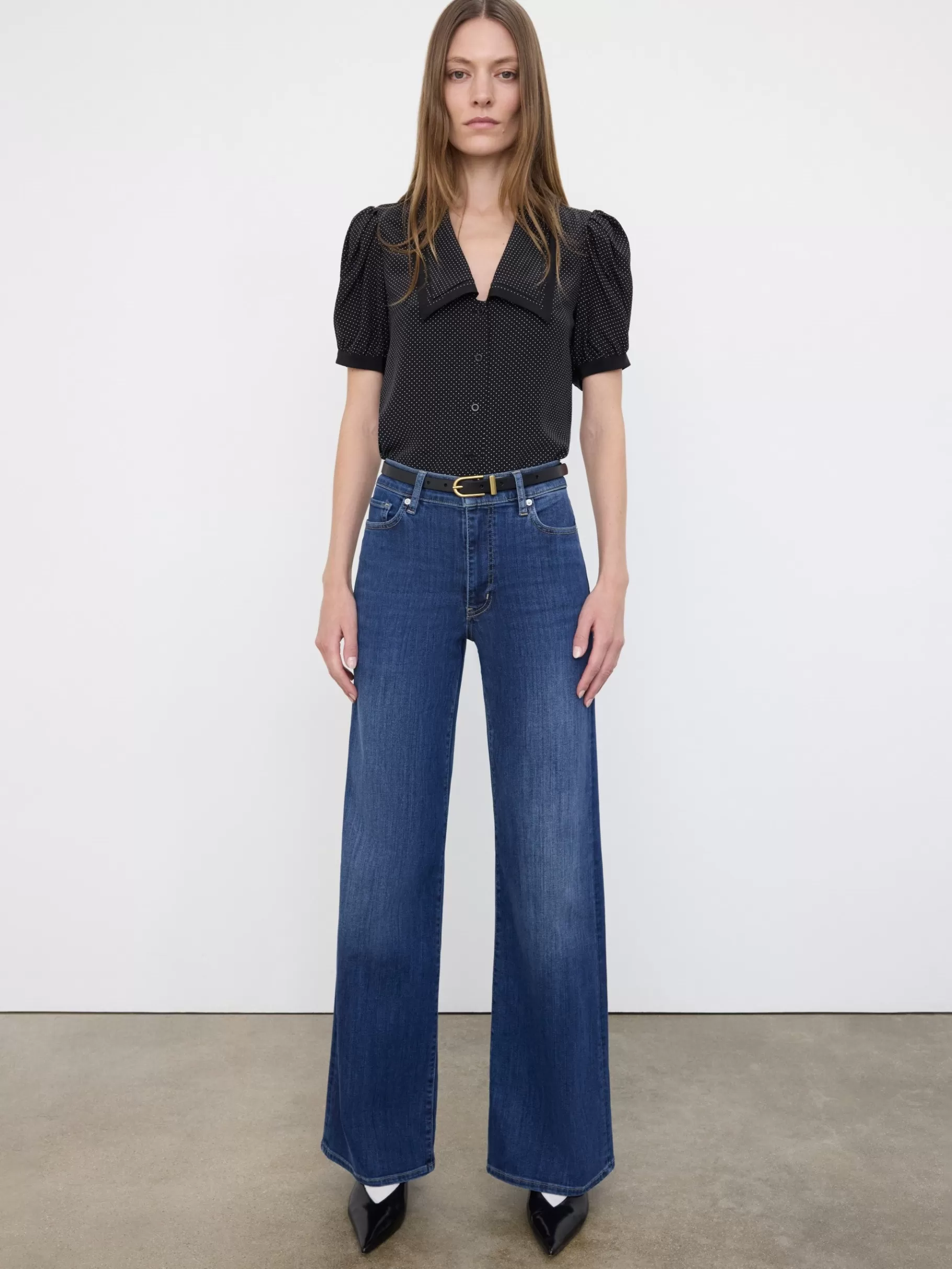Wide Leg | Long*FRAME Le Slim Palazzo Long in Lupine