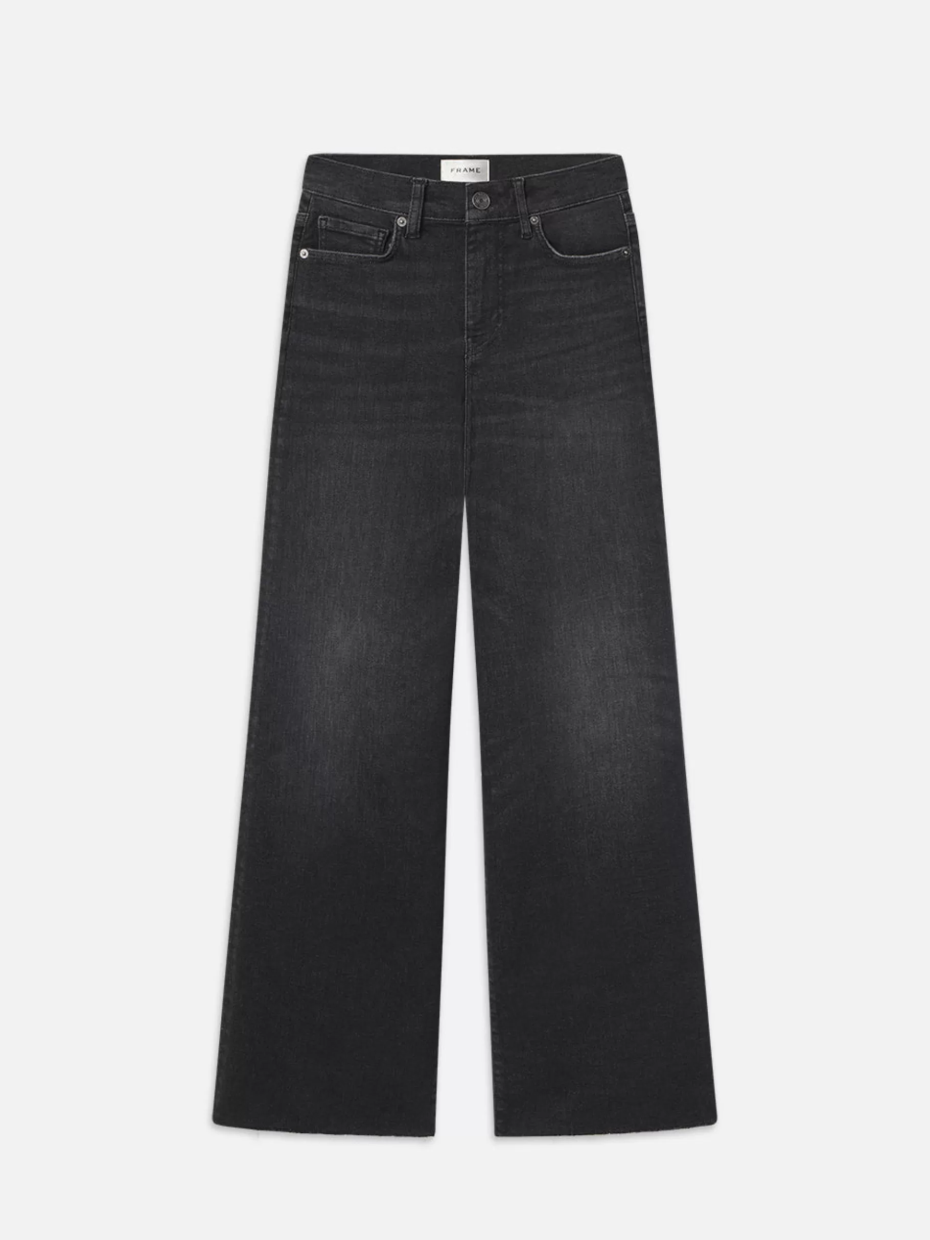 Wide Leg*FRAME Le Slim Palazzo Raw Fray in Claudius