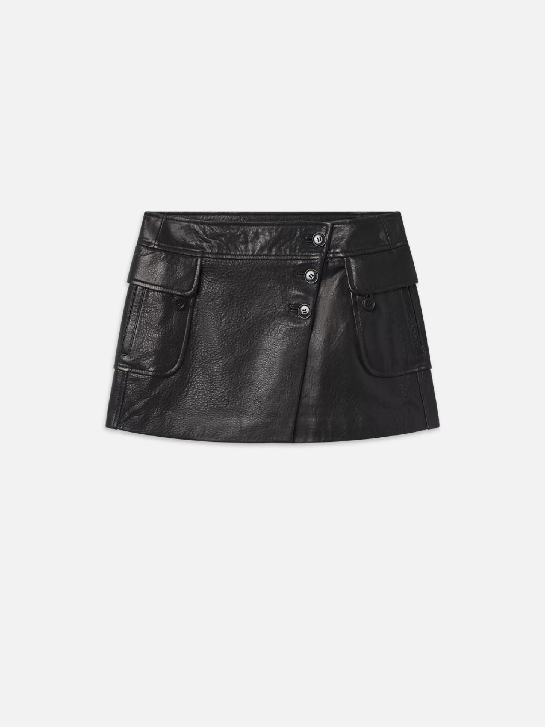 Leather & Suede | Skirts & Shorts*FRAME Leather Cargo Mini Skirt in Black