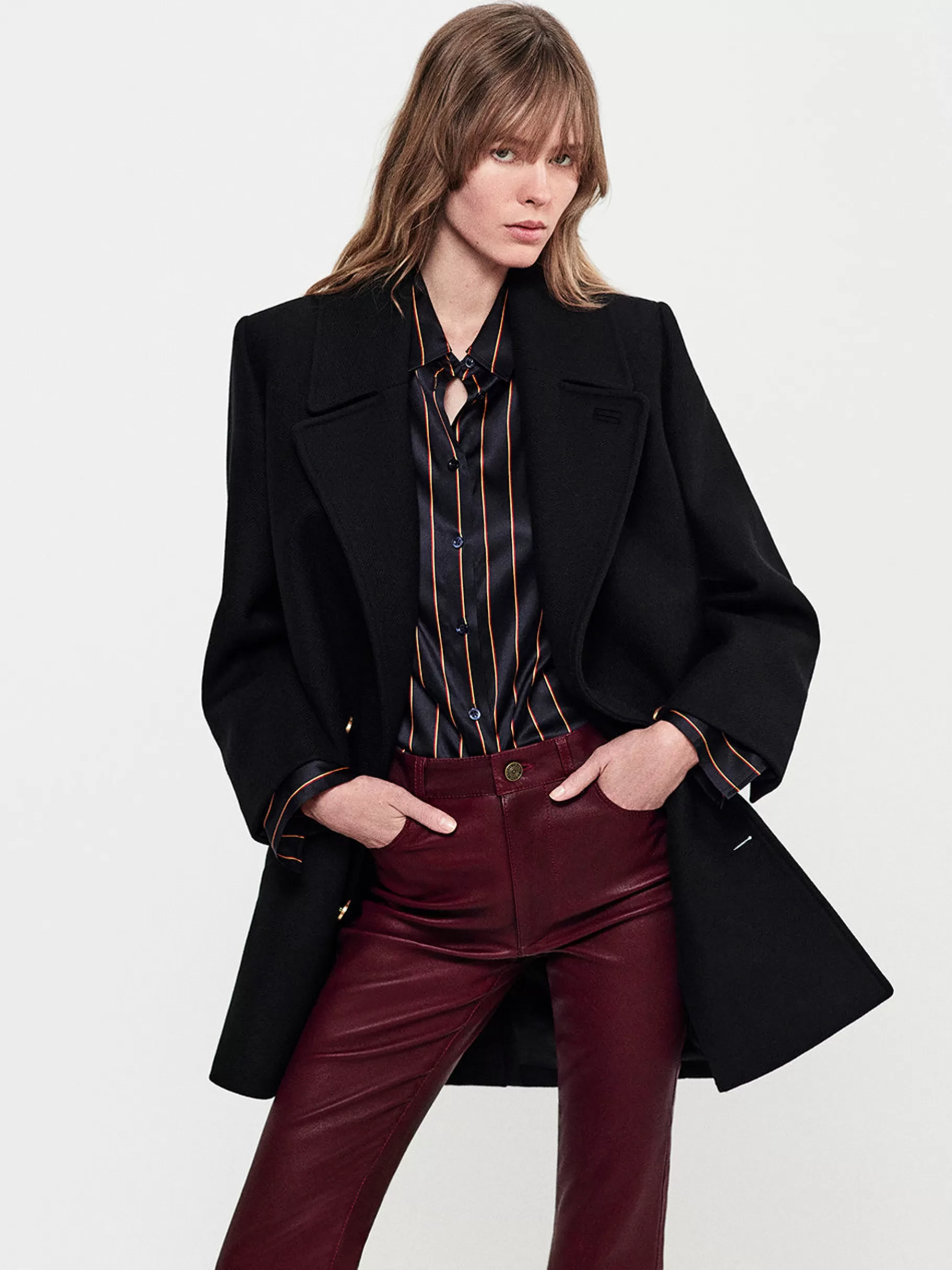 Leather & Suede | Pants*FRAME Leather Le Crop Mini Boot in Wine