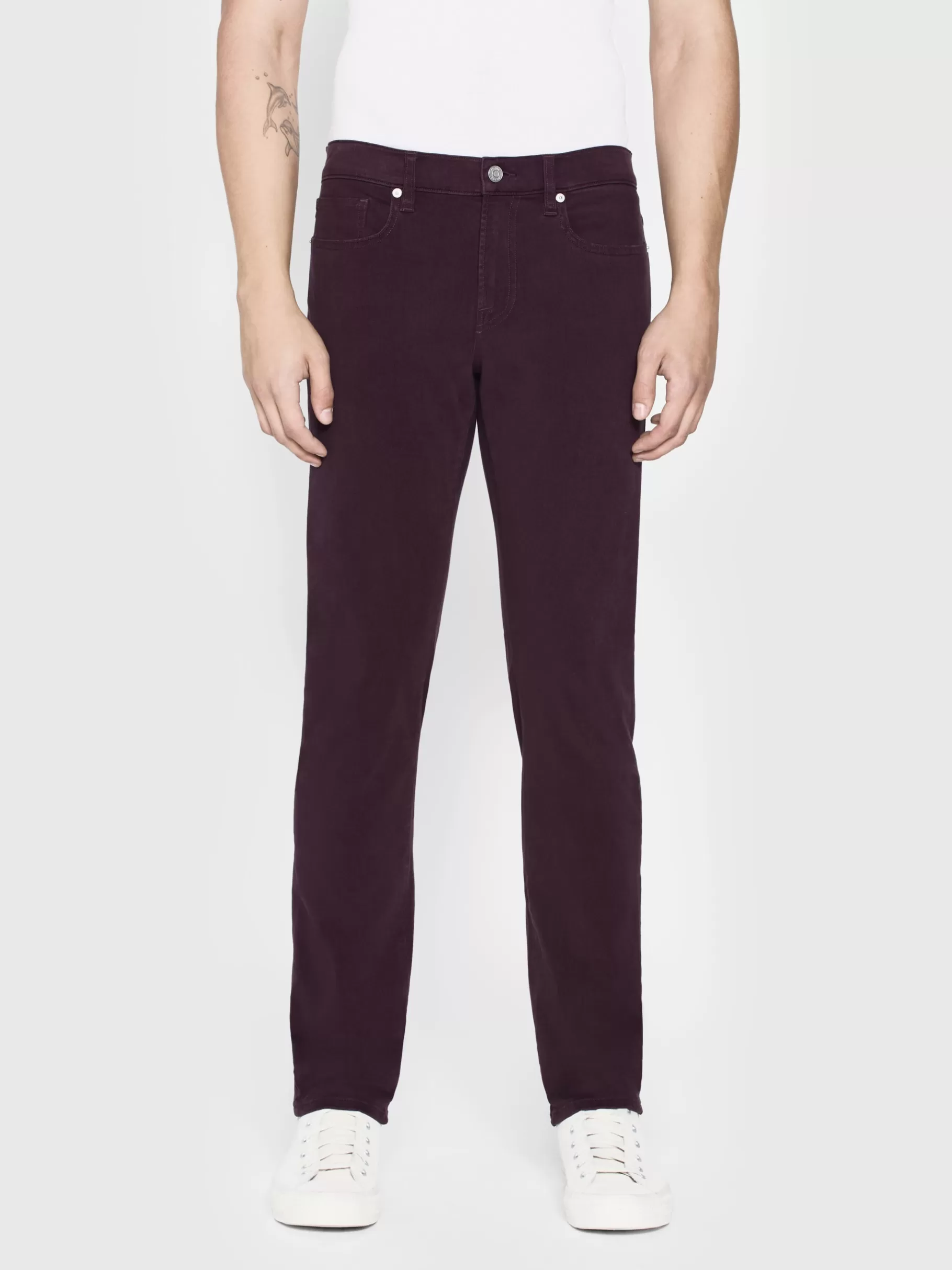 Slim*FRAME L'Homme Slim Brushed Twill in Wine