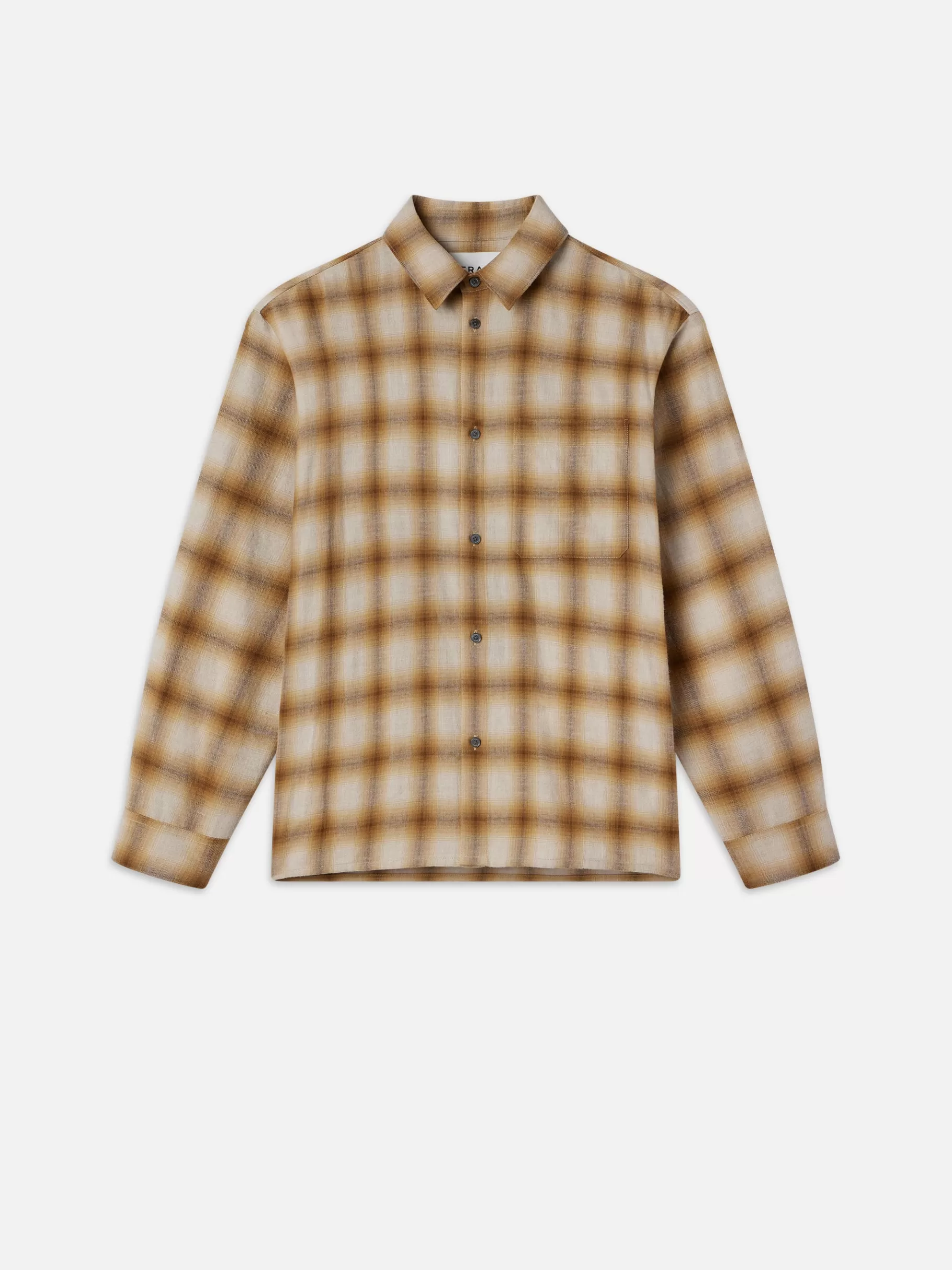 Shirts*FRAME Light Weight Plaid Shirt in Tan Plaid Tanplaid