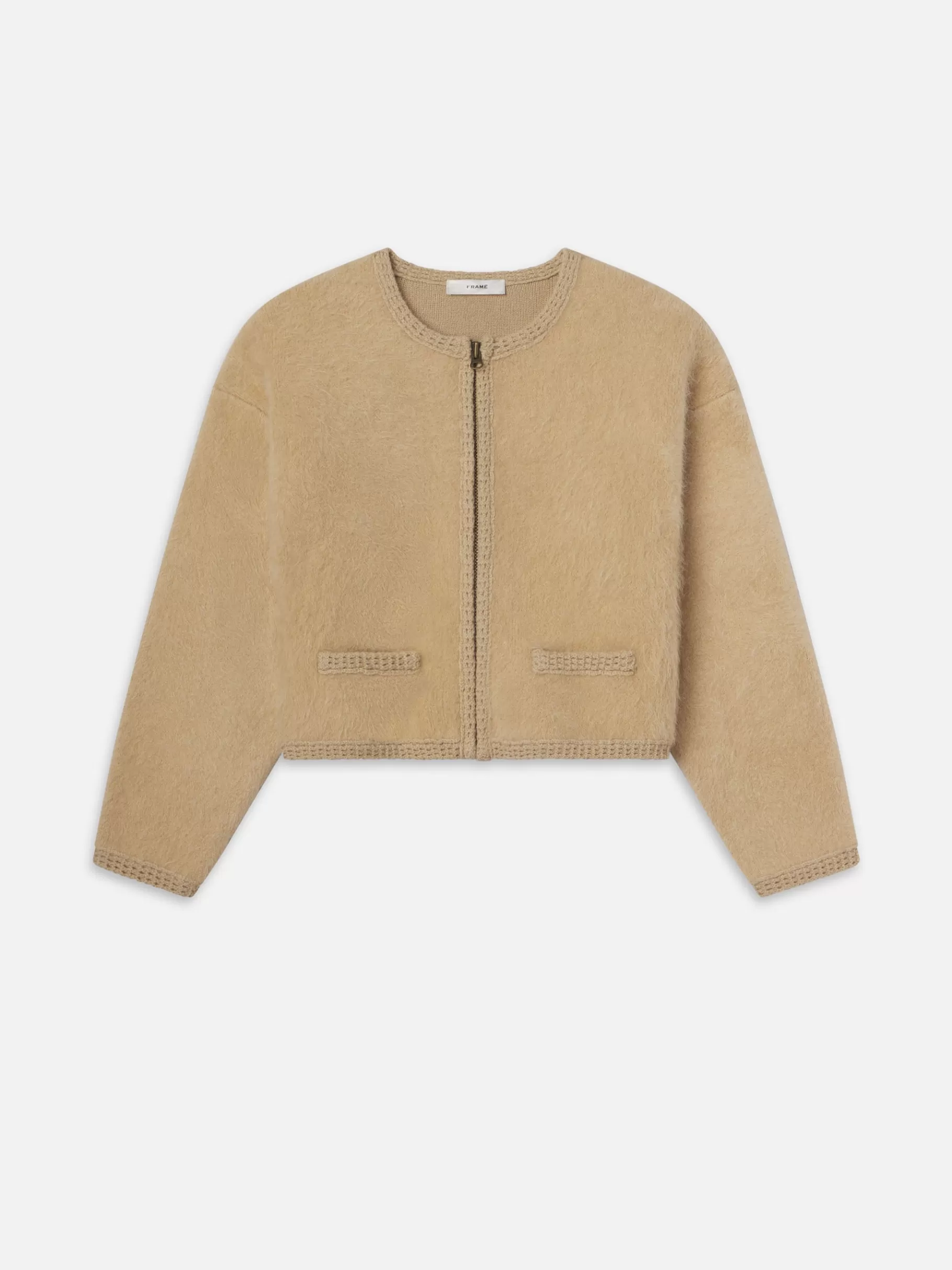 Sweaters*FRAME Lofty Crochet Cardi in Wheat