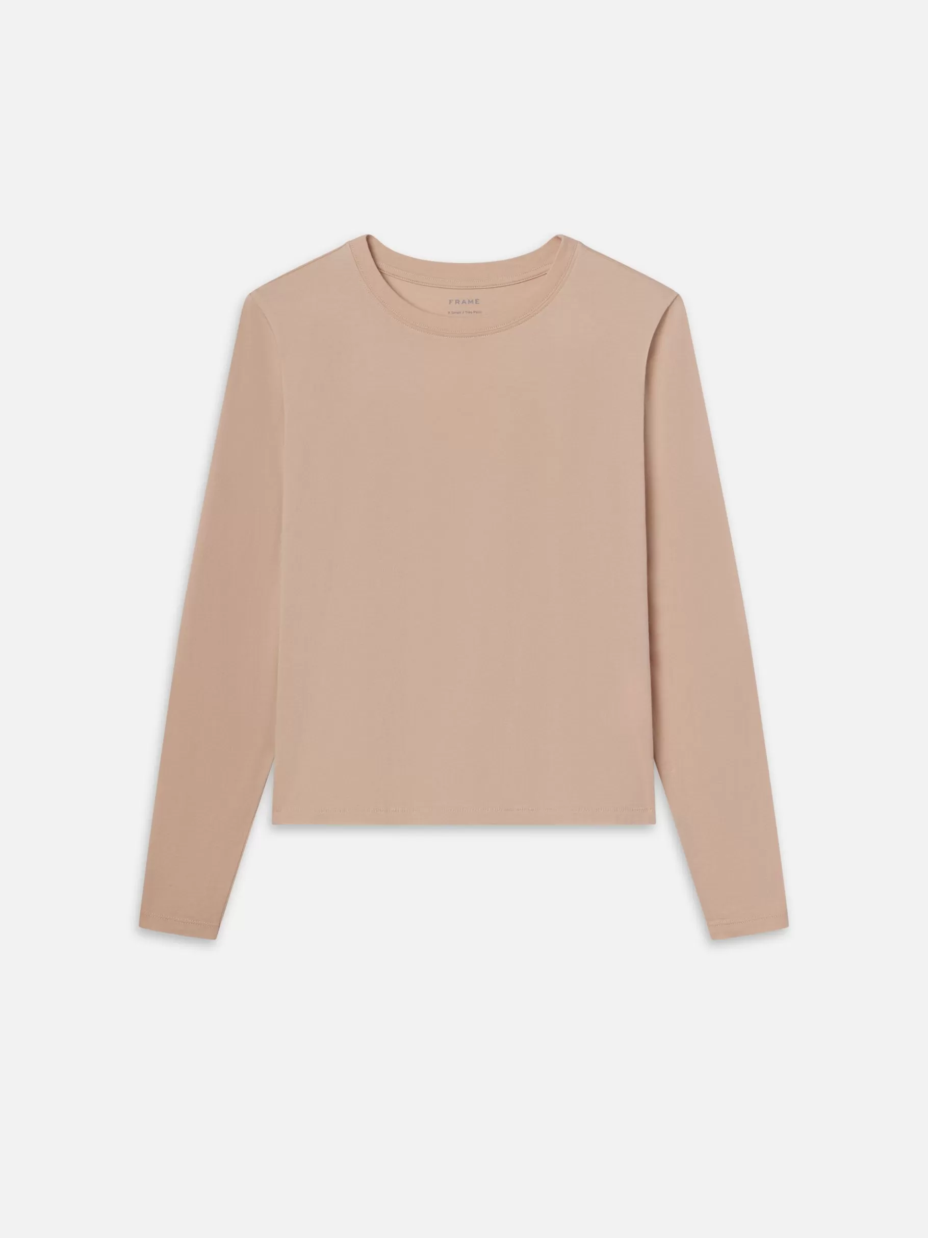 Tanks & Tees*FRAME Long Sleeve Baby Tee in Almond Pink Almondpink