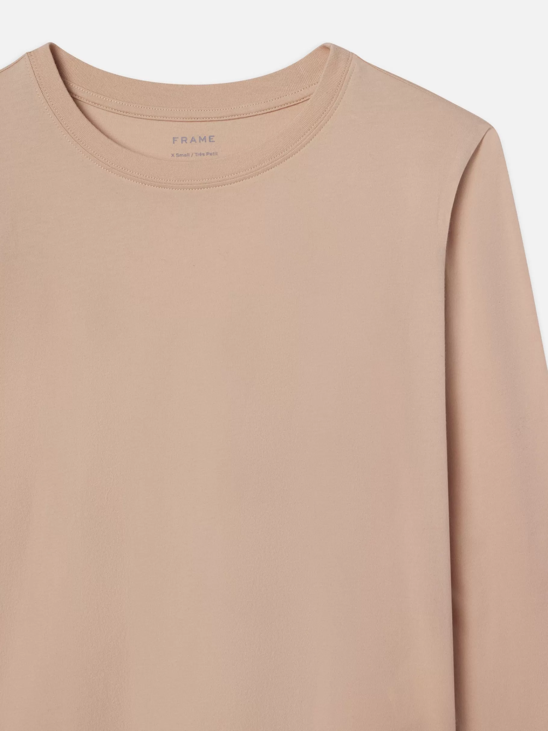 Tanks & Tees*FRAME Long Sleeve Baby Tee in Almond Pink Almondpink