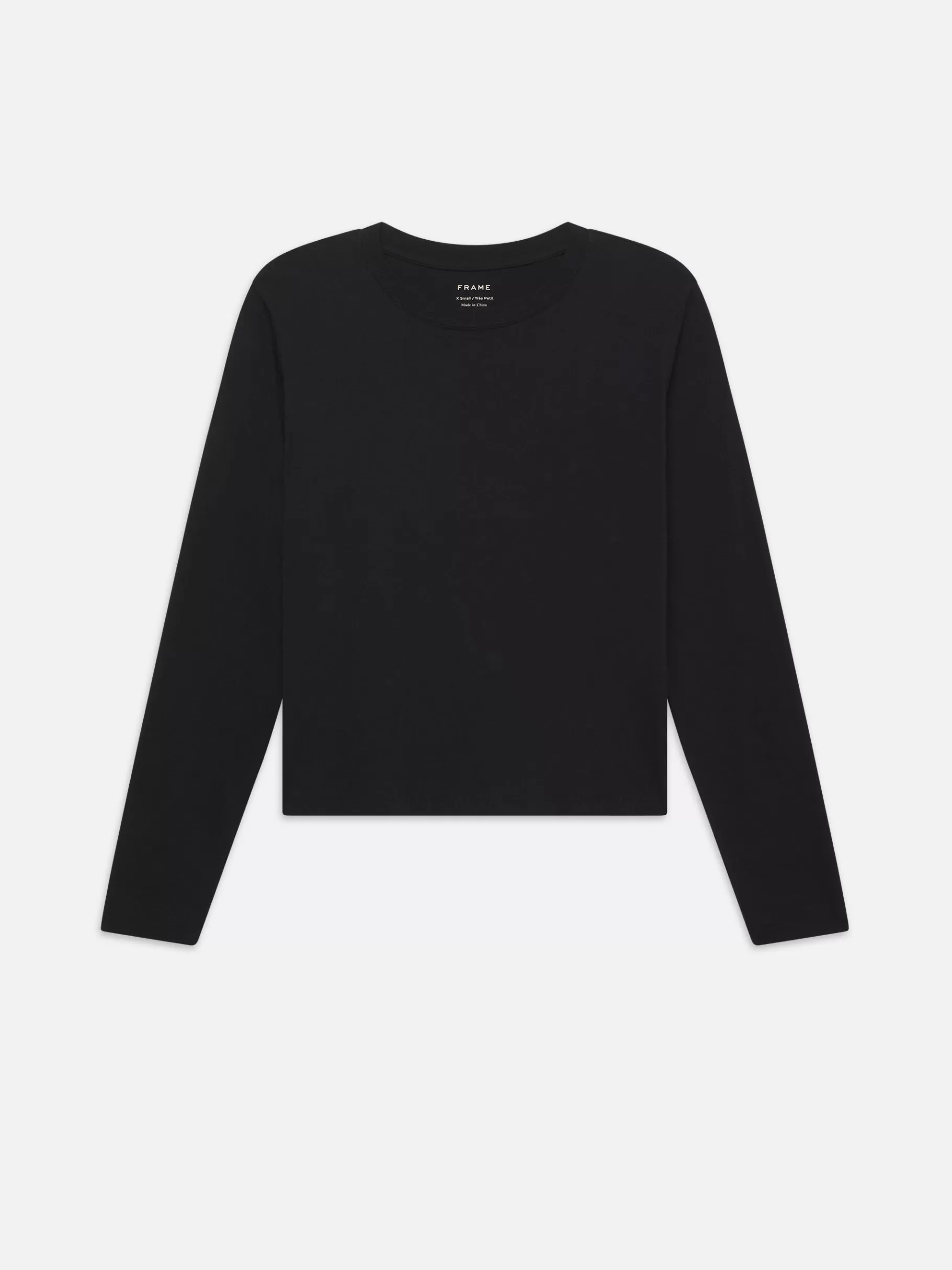 Tanks & Tees*FRAME Long Sleeve Baby Tee in Black