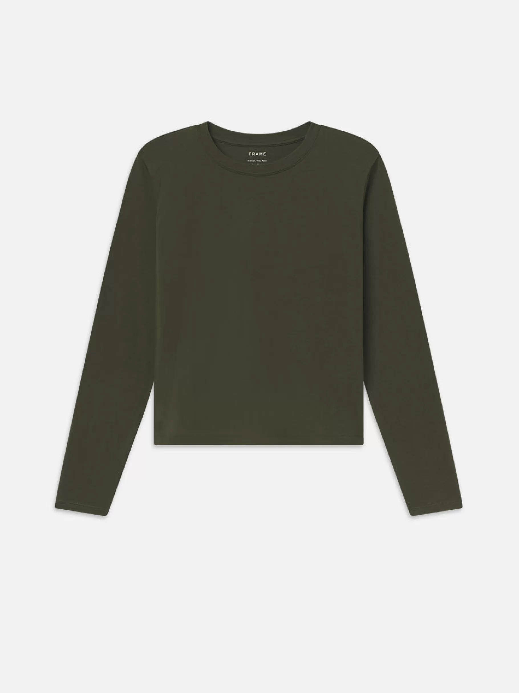Tanks & Tees*FRAME Long Sleeve Baby Tee in Rich Military Richmilitary