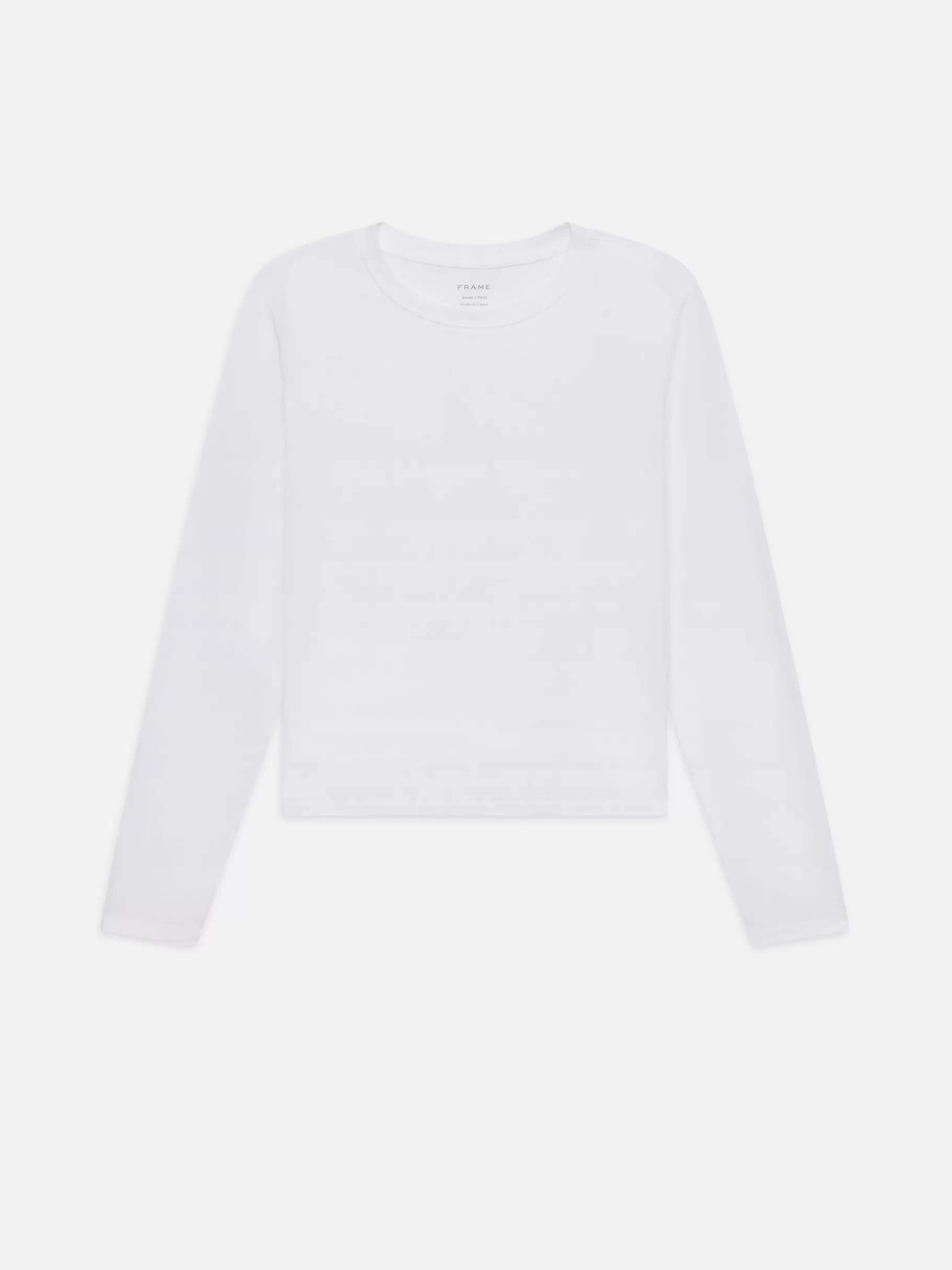 Tanks & Tees*FRAME Long Sleeve Baby Tee in White