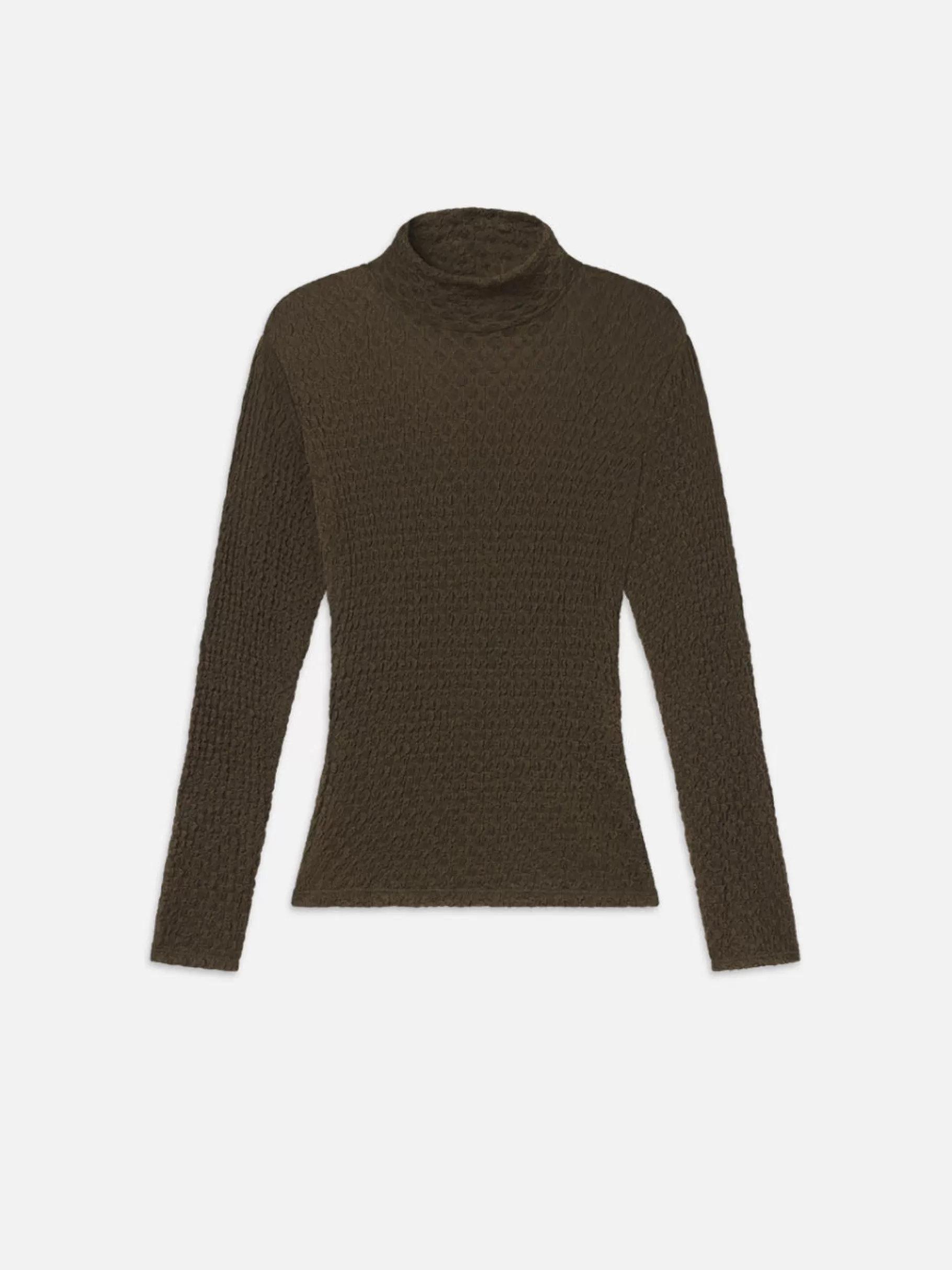 Tops & Blouses*FRAME Mesh Lace Turtleneck in Rich Military Richmilitary