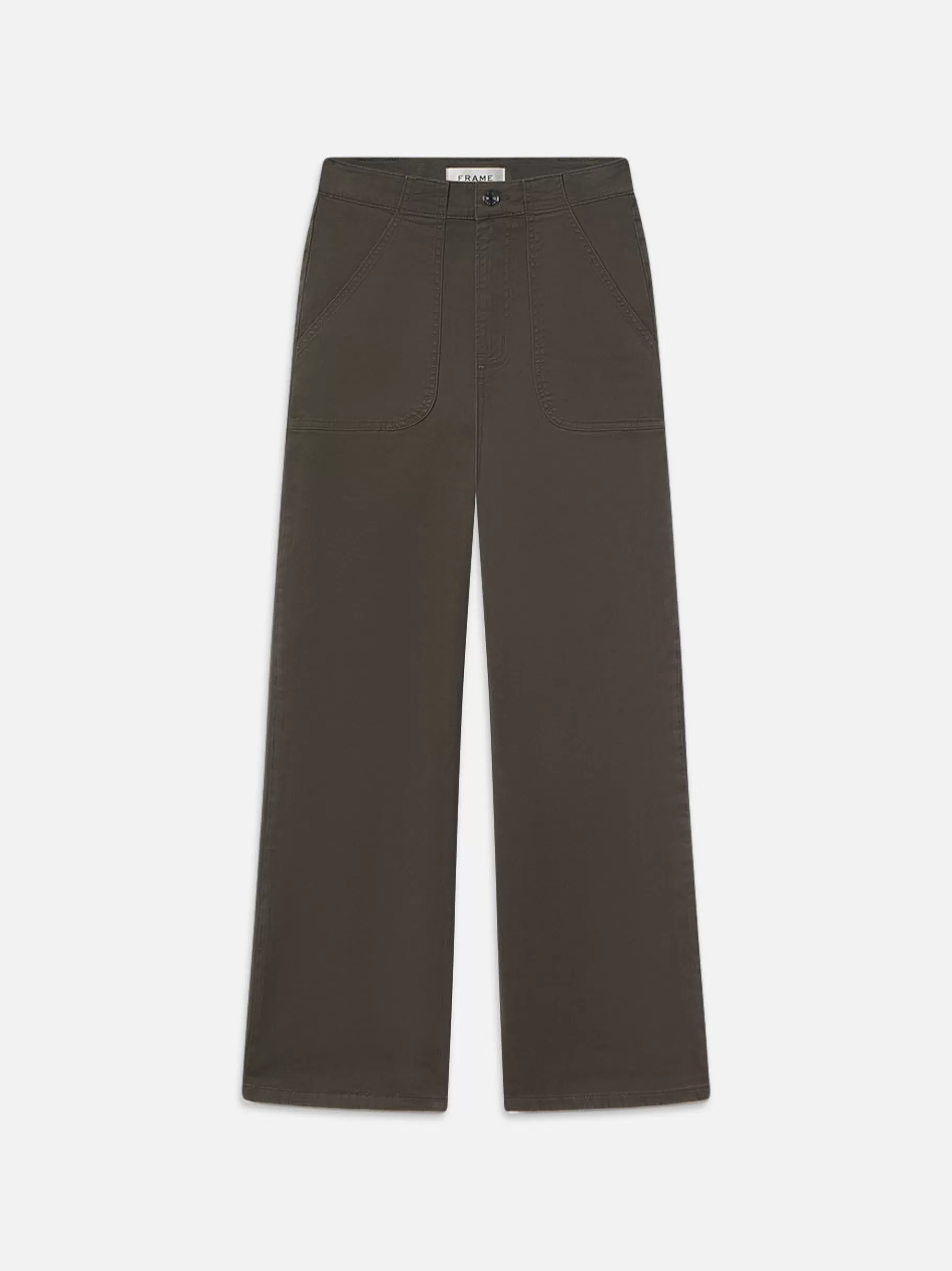 Wide Leg*FRAME Modern Pocket Pant in Rich Military Richmilitary