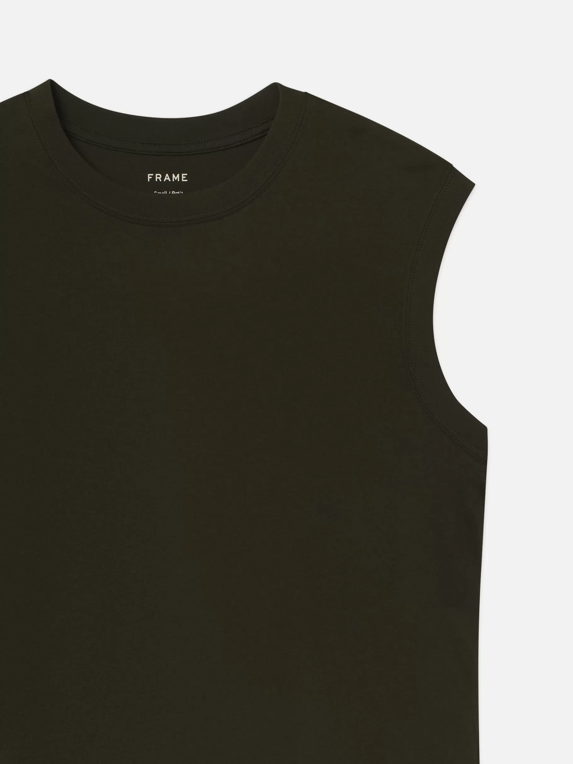 Tanks & Tees*FRAME Muscle Crew Tank in Military