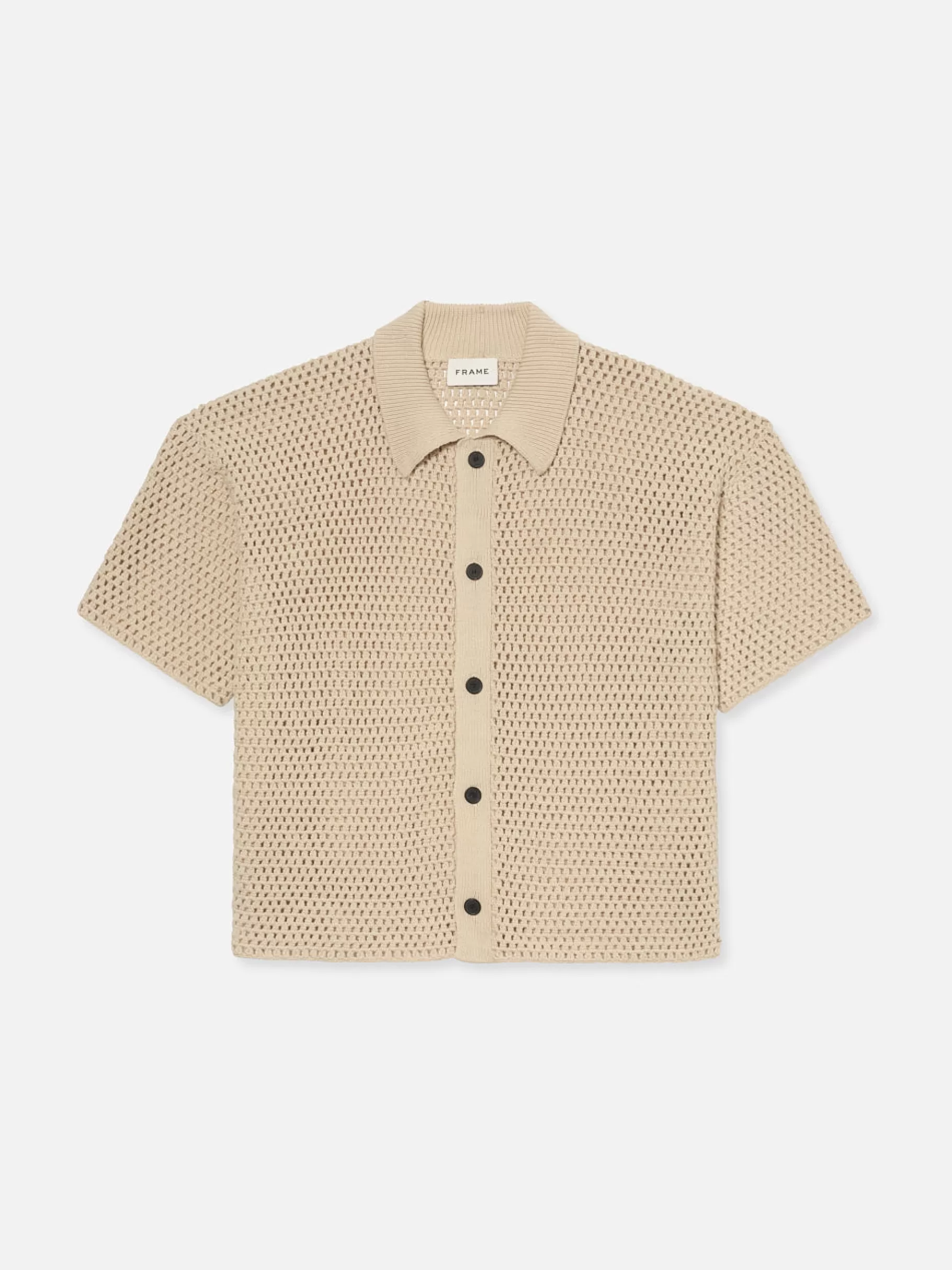 Shirts*FRAME Open Weave Cardigan in Ecru