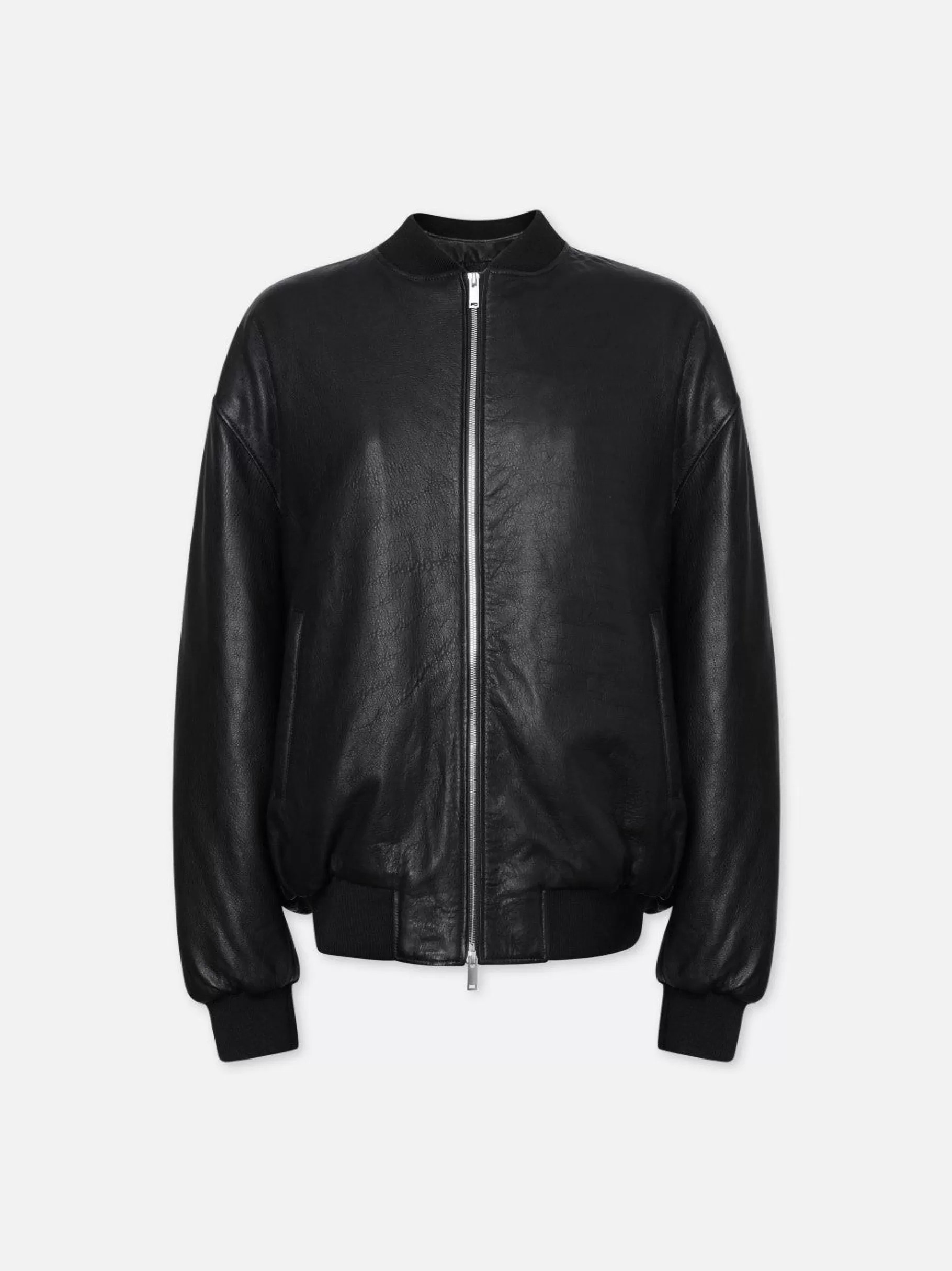 Leather & Suede | Jackets & Coats*FRAME Oversized Leather Bomber in Black