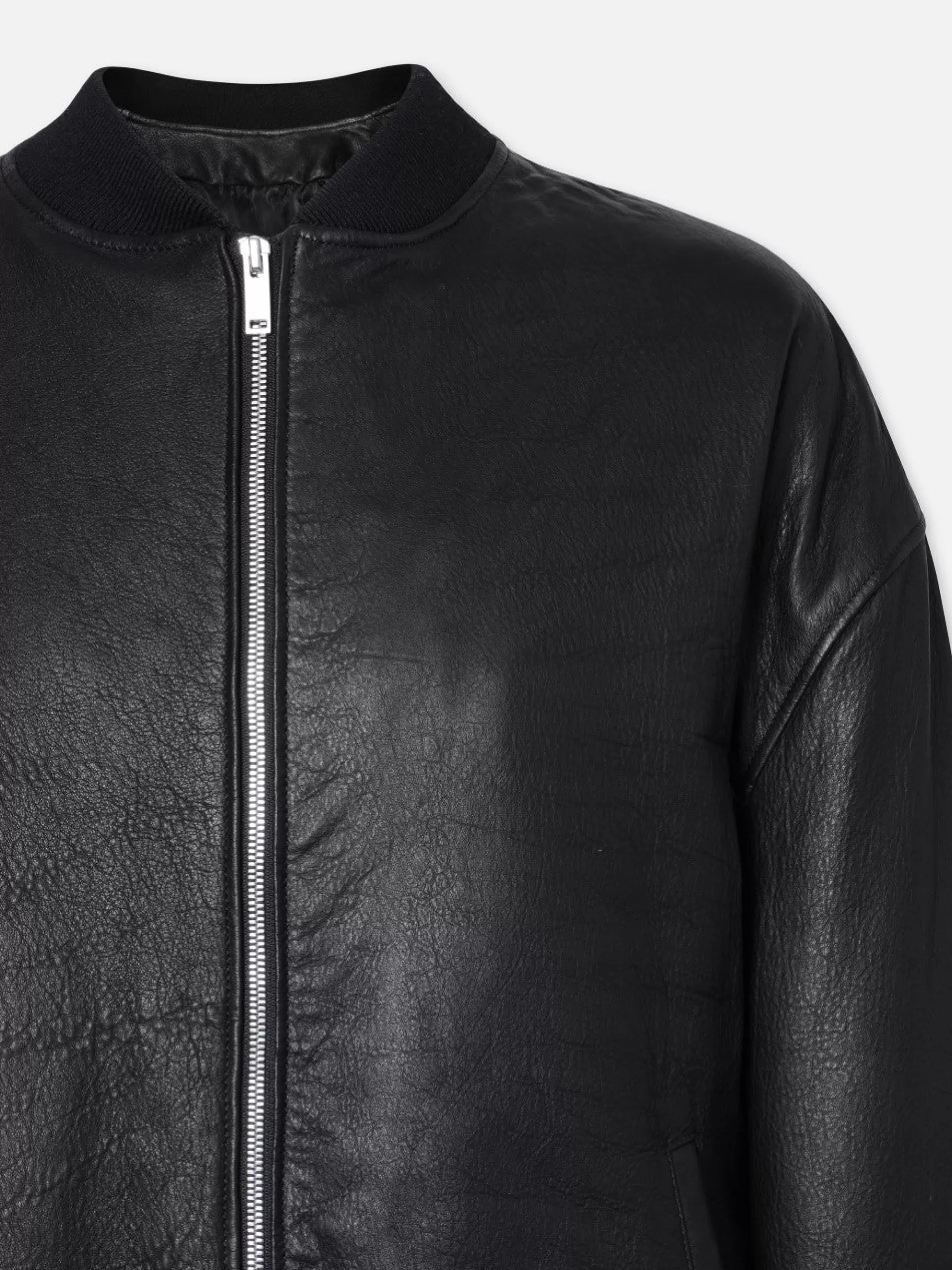 Leather & Suede | Jackets & Coats*FRAME Oversized Leather Bomber in Black