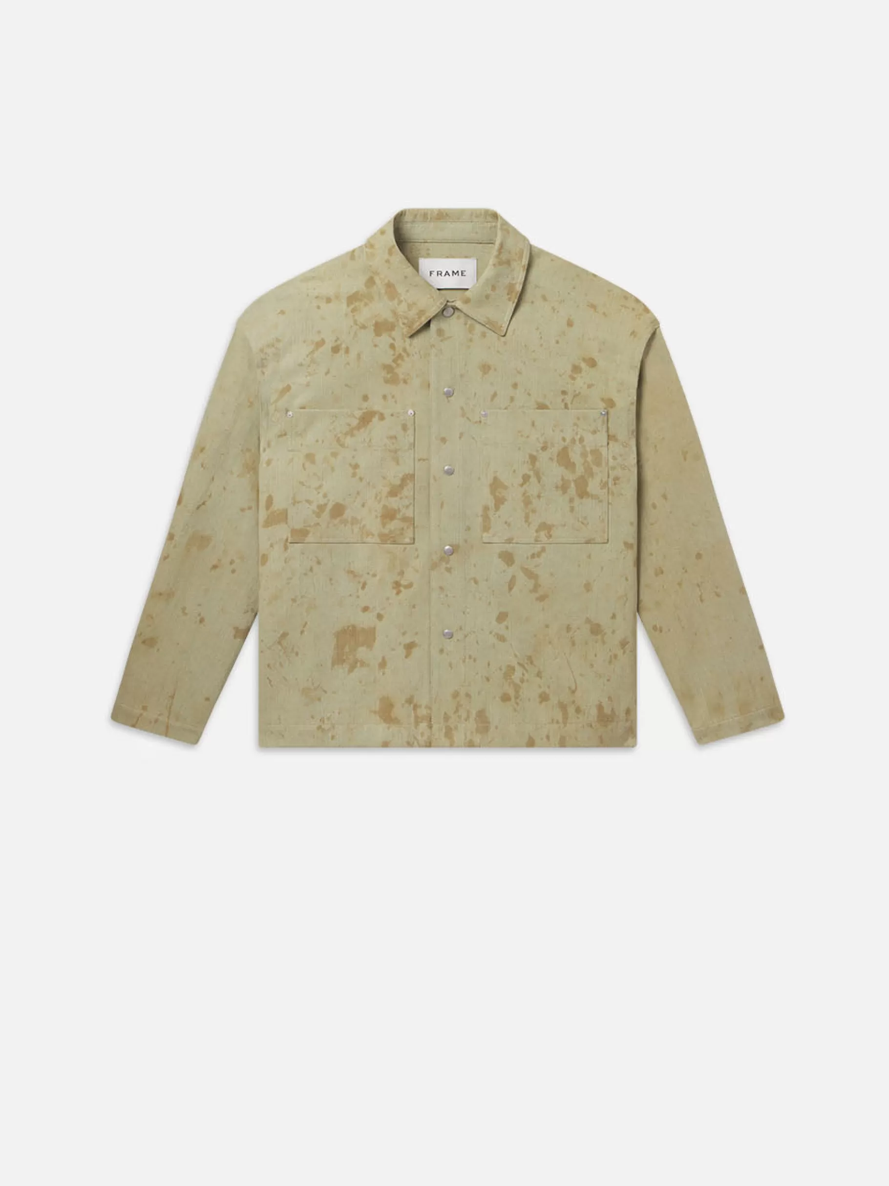 Denim Jackets | Jackets & Coats*FRAME Painted Denim Shirt Jacket in Washed Denim Washeddenim