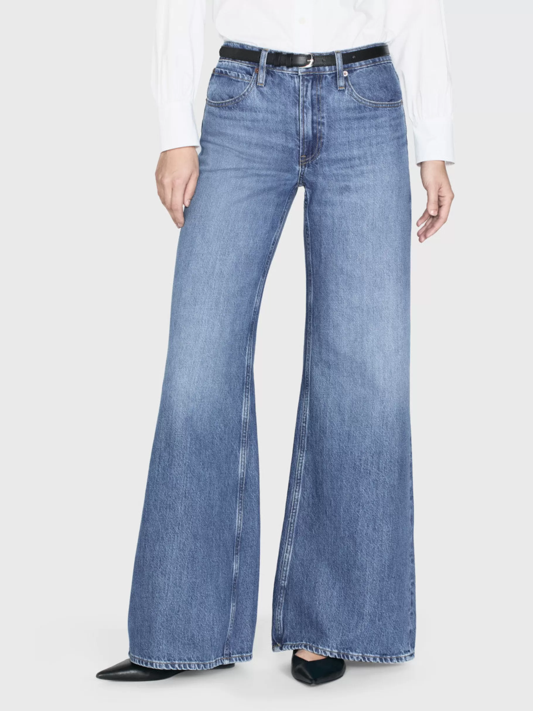 Wide Leg | Petite*FRAME Pixie Easy Wide Flare in Lucite