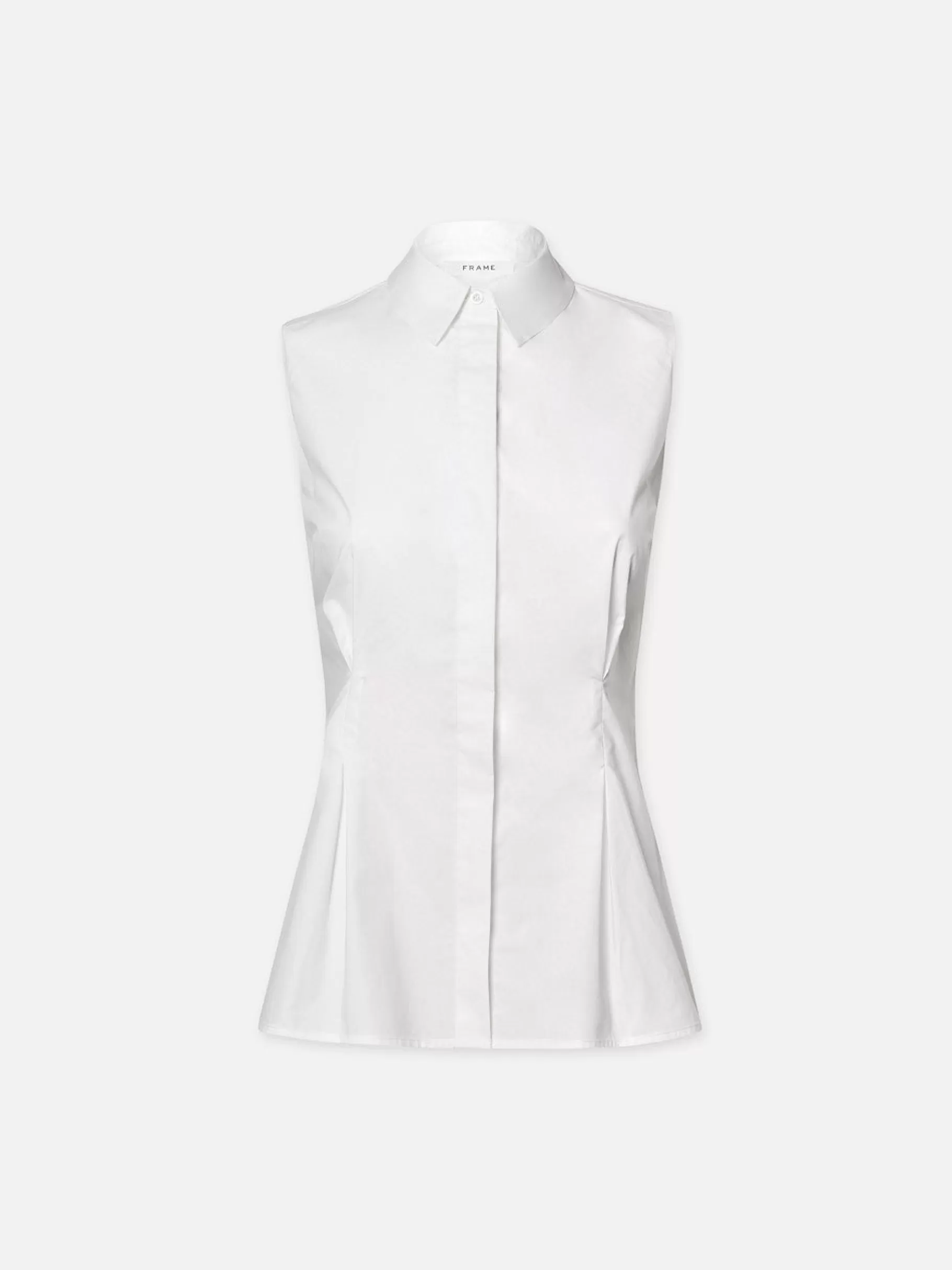 Tops & Blouses*FRAME Pleated Sleeveless Shirt in White