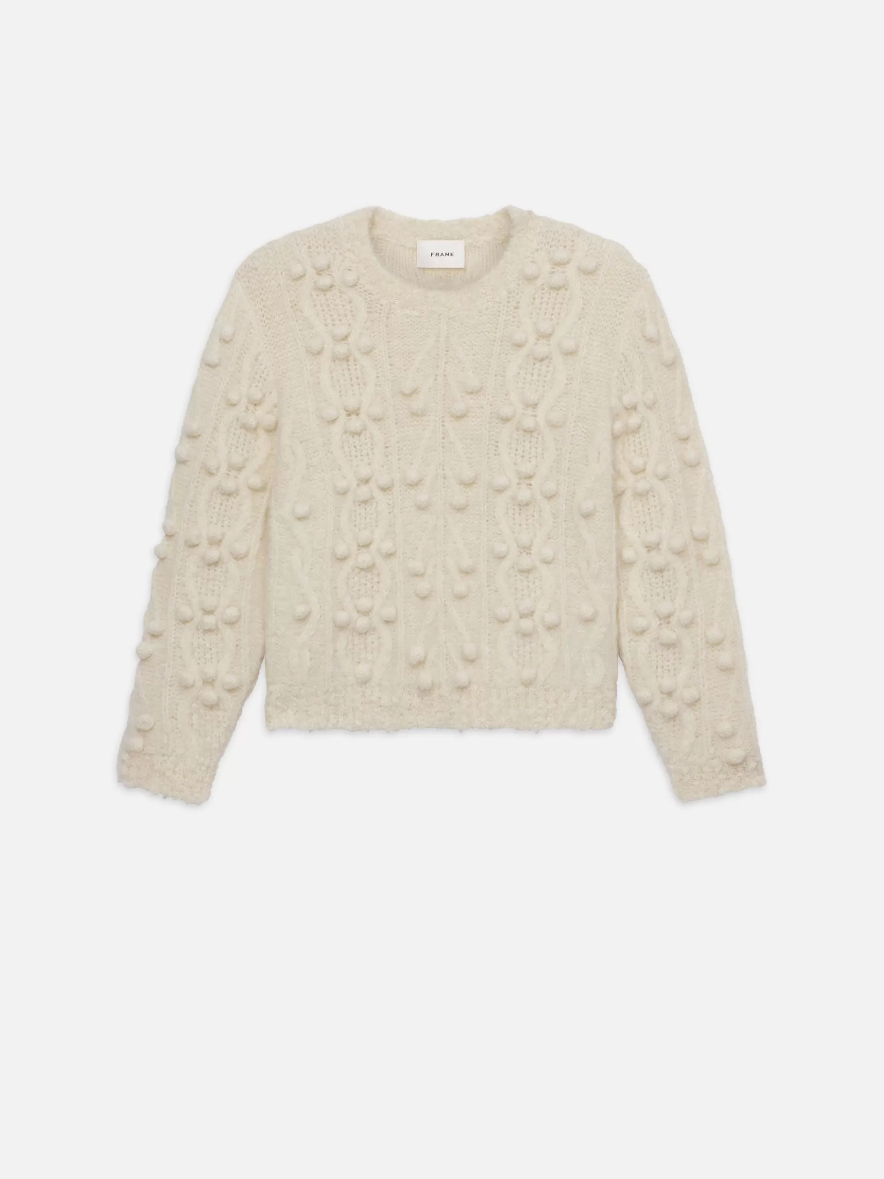 Sweaters*FRAME Popcorn Pullover in Cream
