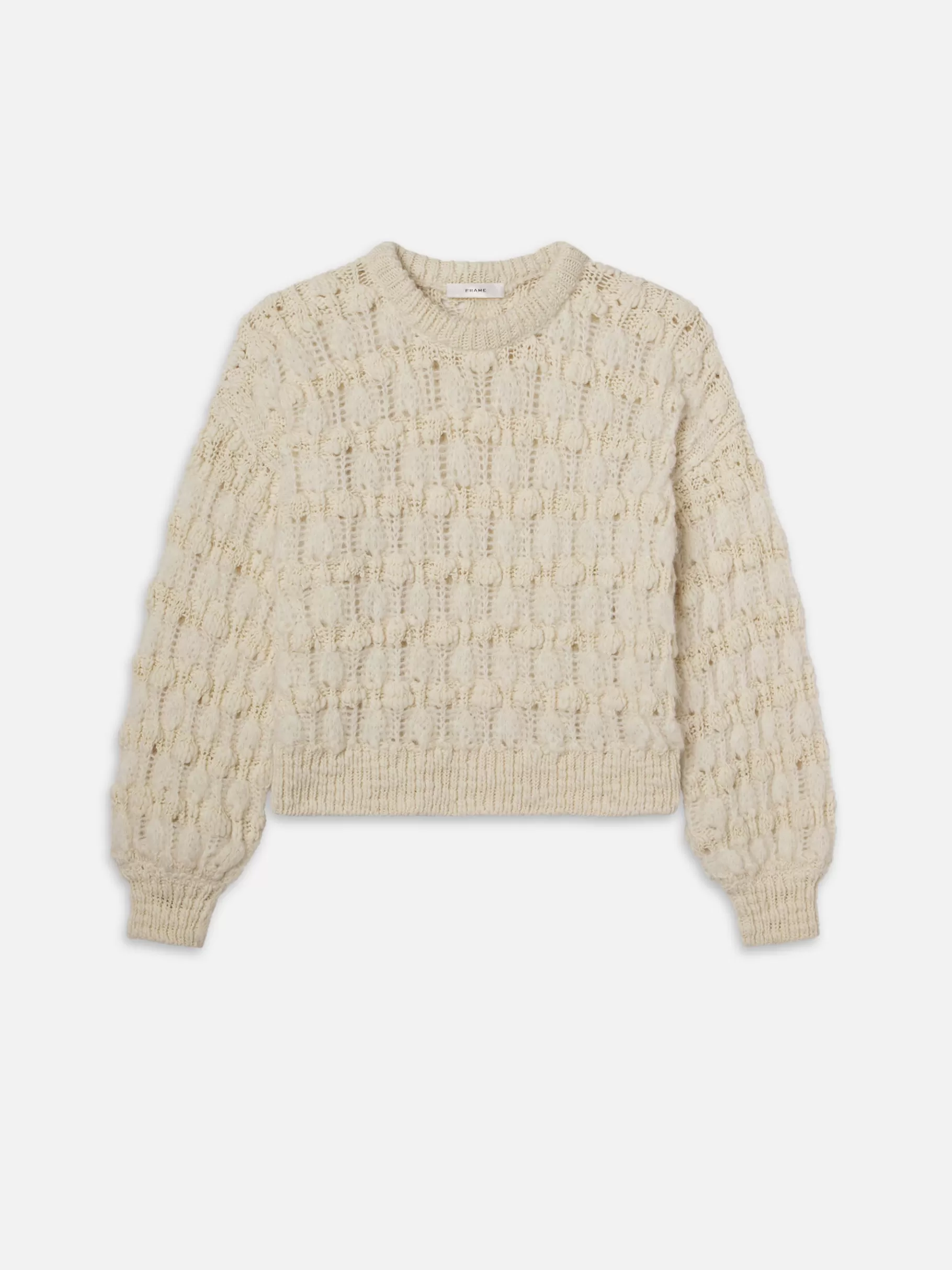 Sweaters*FRAME Popcorn Stripe Sweater in Cream
