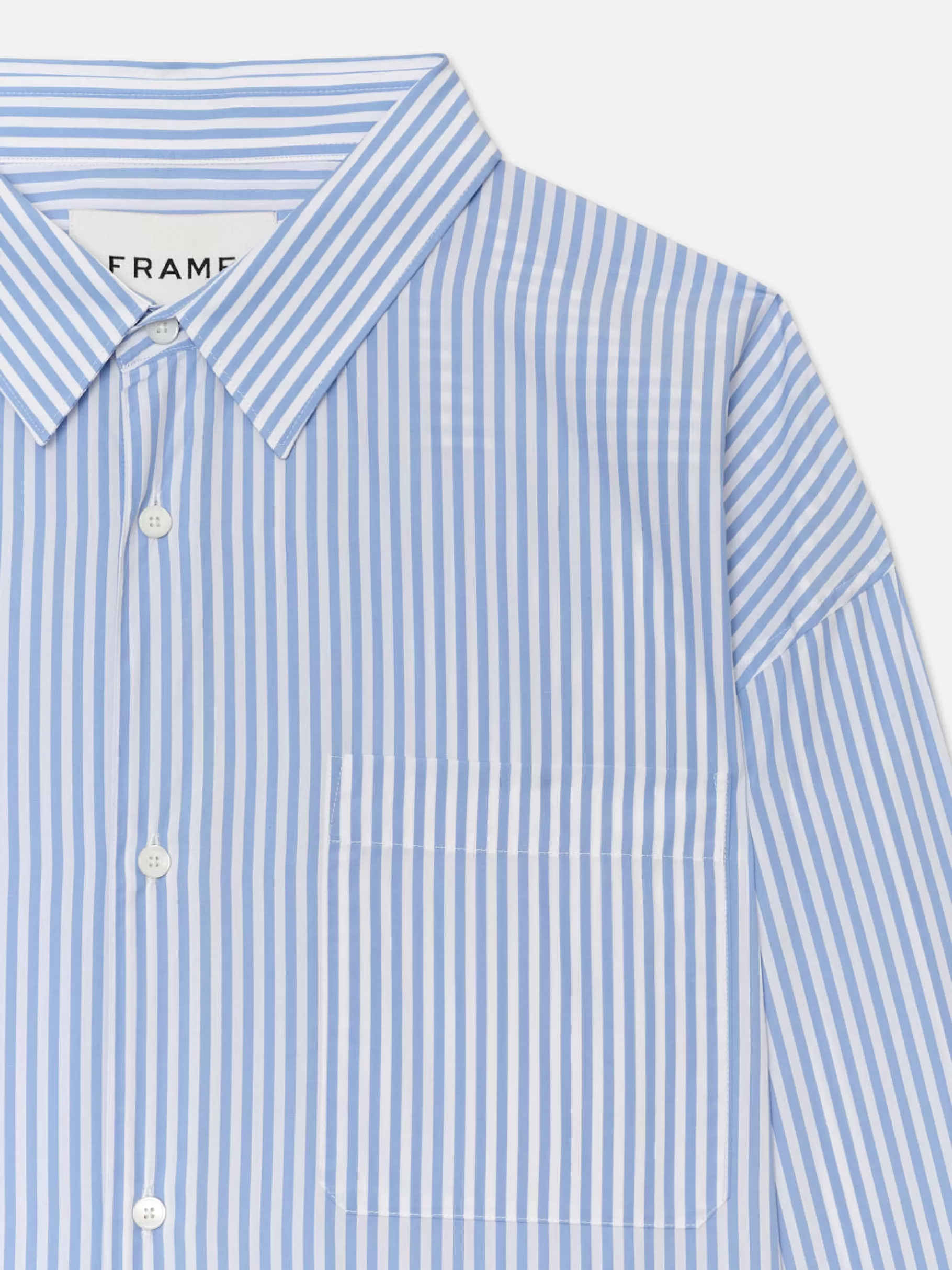 Shirts*FRAME Relaxed Blue Striped Shirt in Blue Stripe Bluestripe