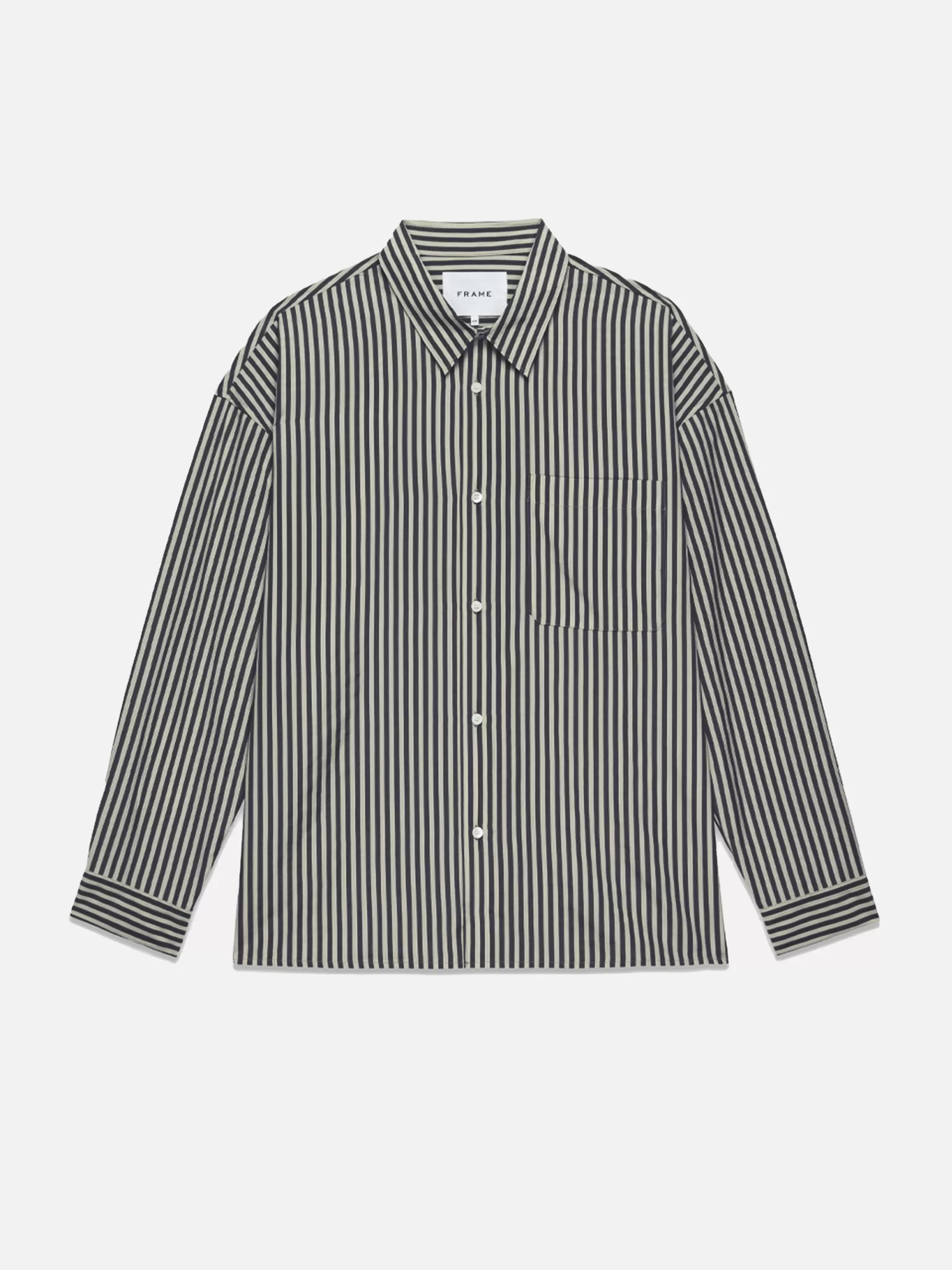 Shirts*FRAME Relaxed Classic Shirt in Dark Navy Stripe Darknavystripe